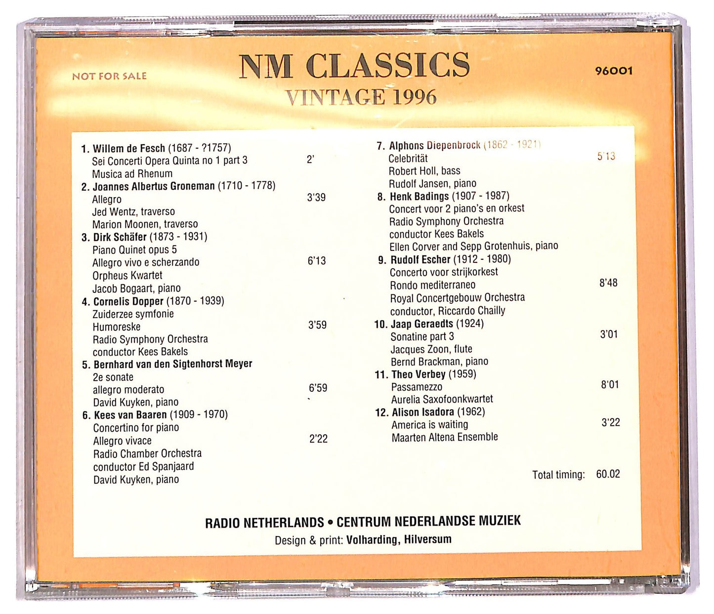 EBOND Various - Vintage 1996, Music From Holland CD CD089229