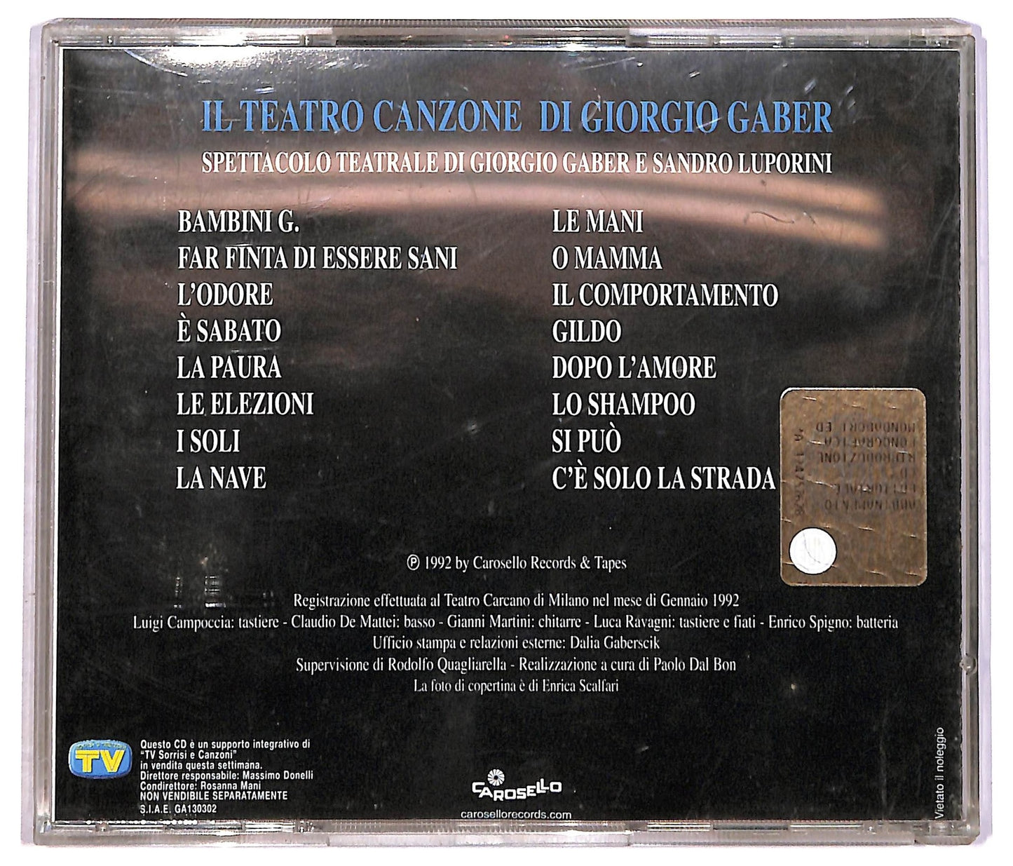 EBOND Giorgio Gaber - Il Teatro Canzone CD CD089241