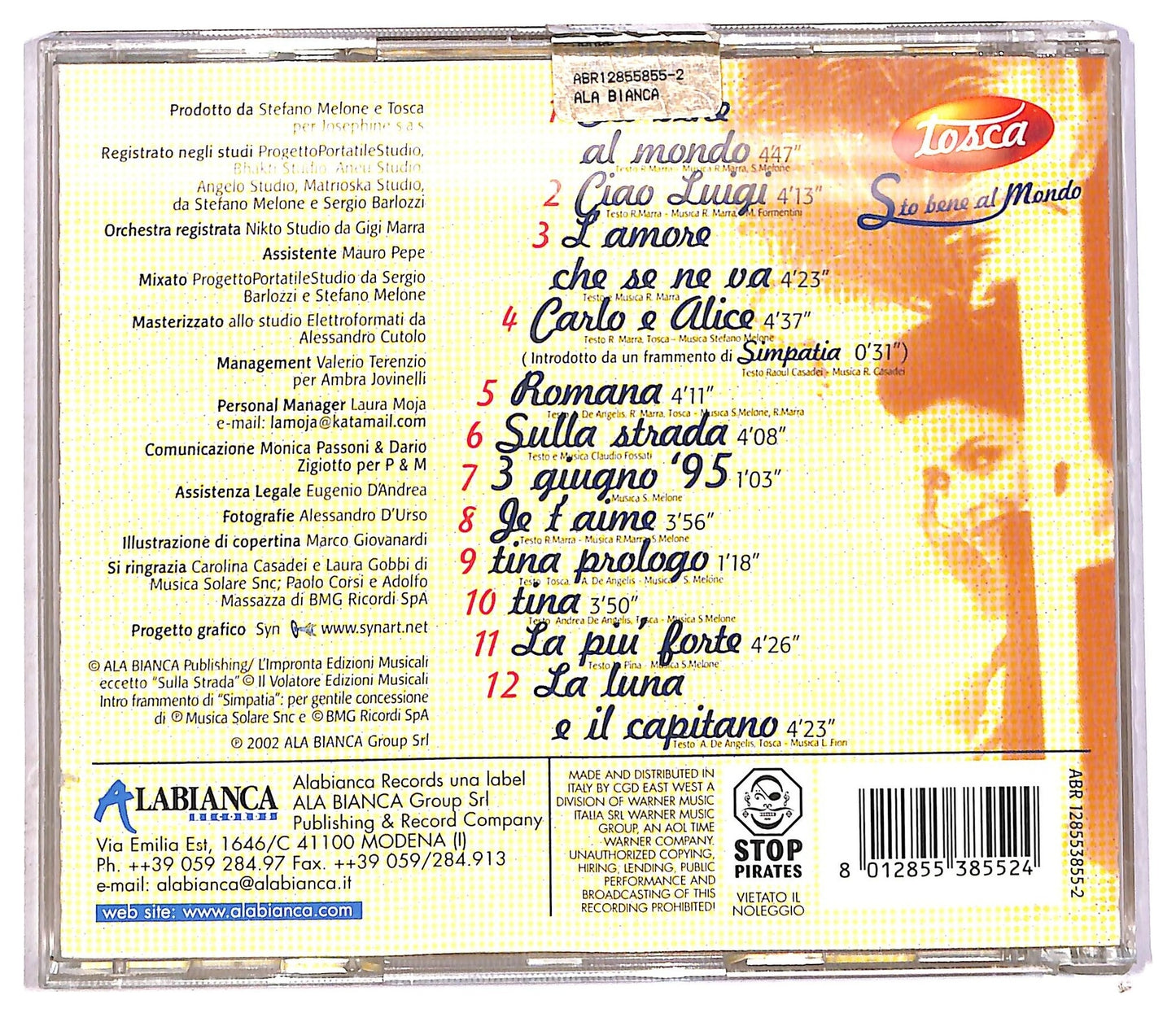 EBOND Tosca - Sto Bene Al Mondo CD CD089340