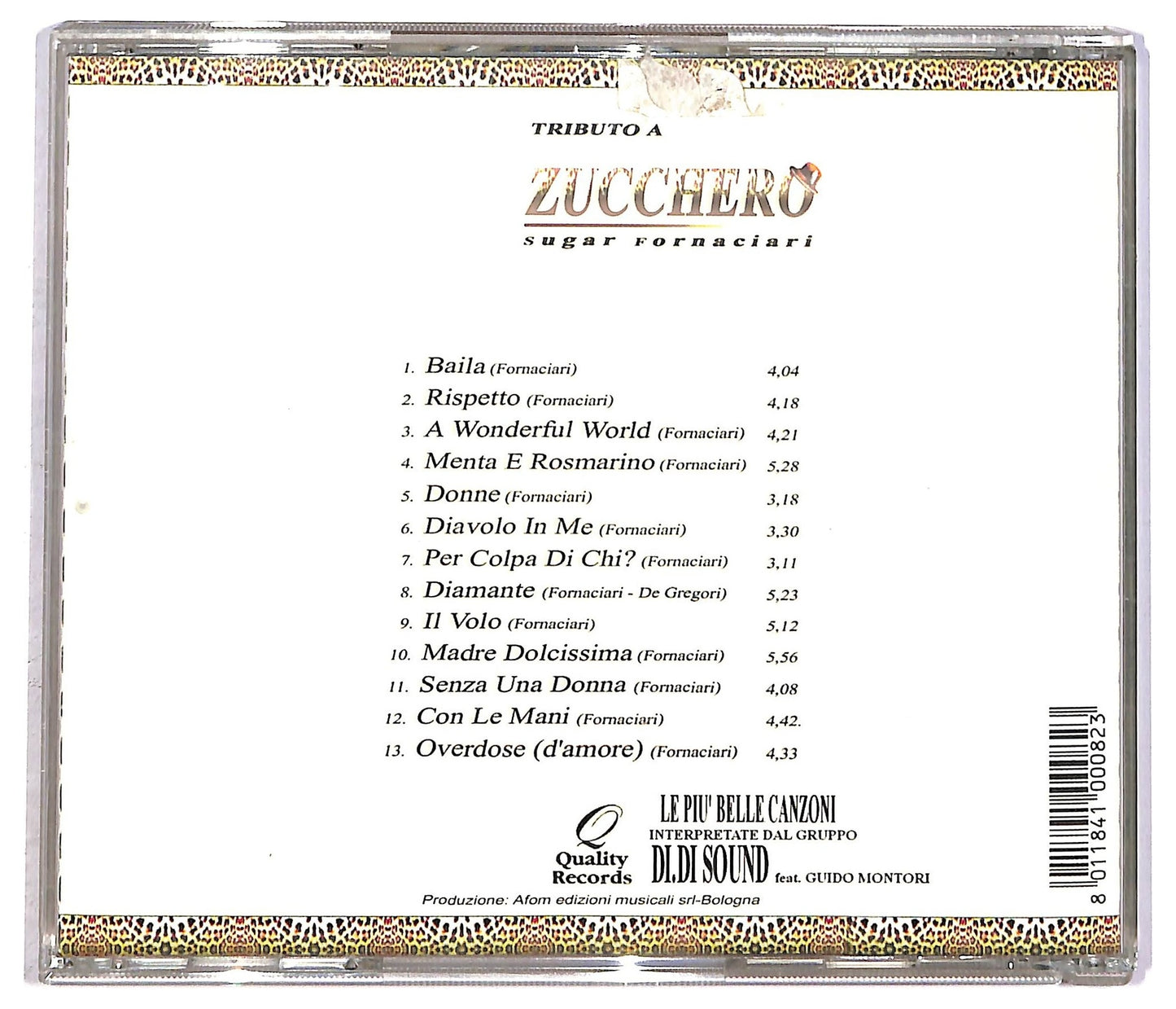 EBOND Di.Di.Sound Feat. Guido Montori - Tributo A Zucchero Sugar Fornaciari CD CD089705