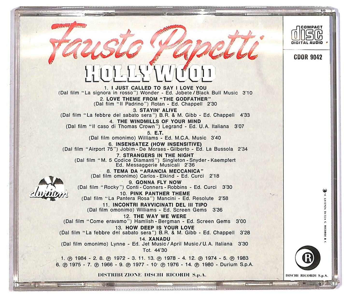 EBOND Fausto Papetti - Hollywood CD CD089723