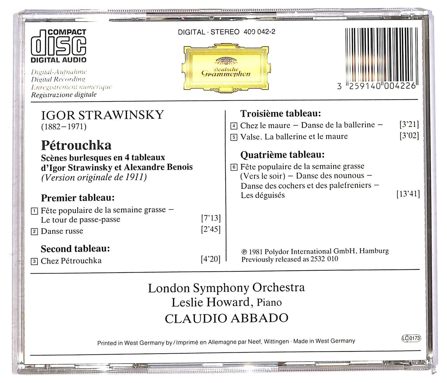 EBOND Igor Strawinsky - Petrouchka CD CD089733