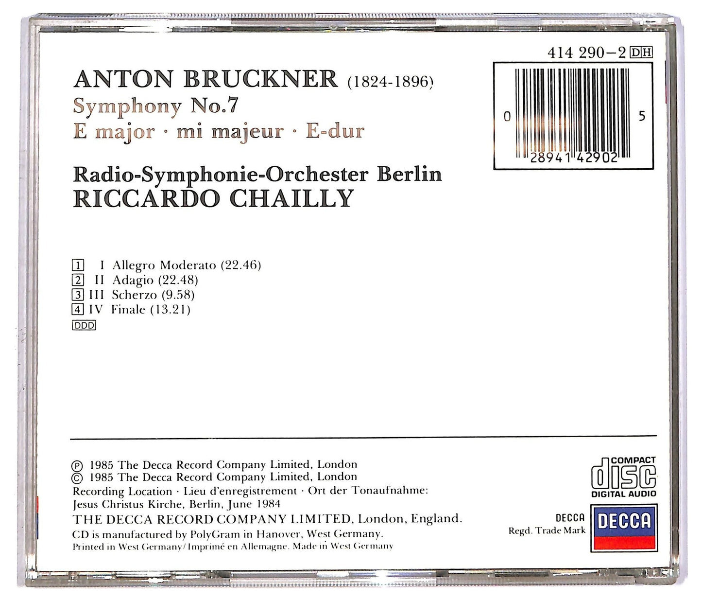 EBOND Bruckner - Symphony No. 7 CD CD089735