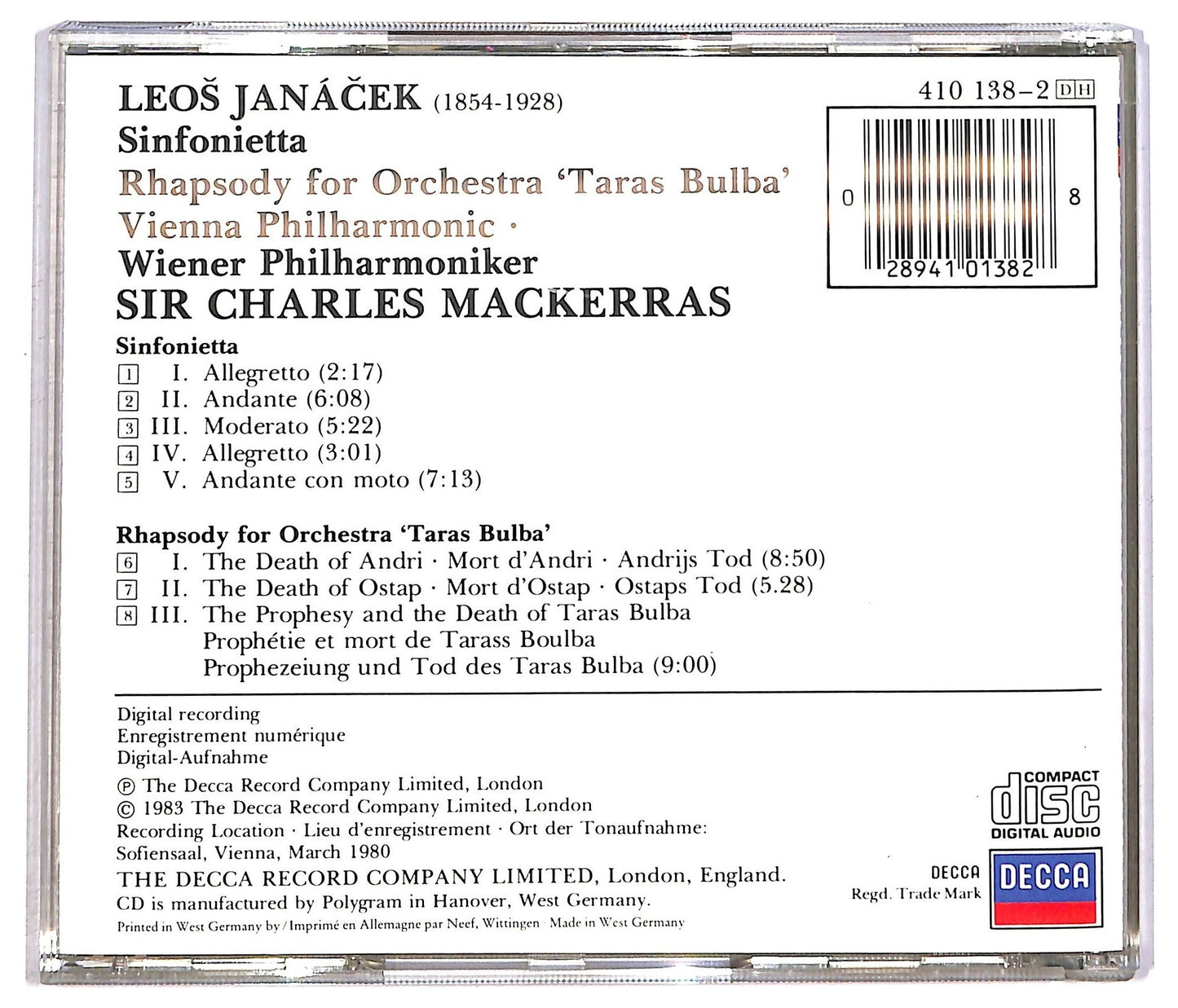 EBOND Leos Janaček - Sinfonietta Taras Bulba CD CD089739