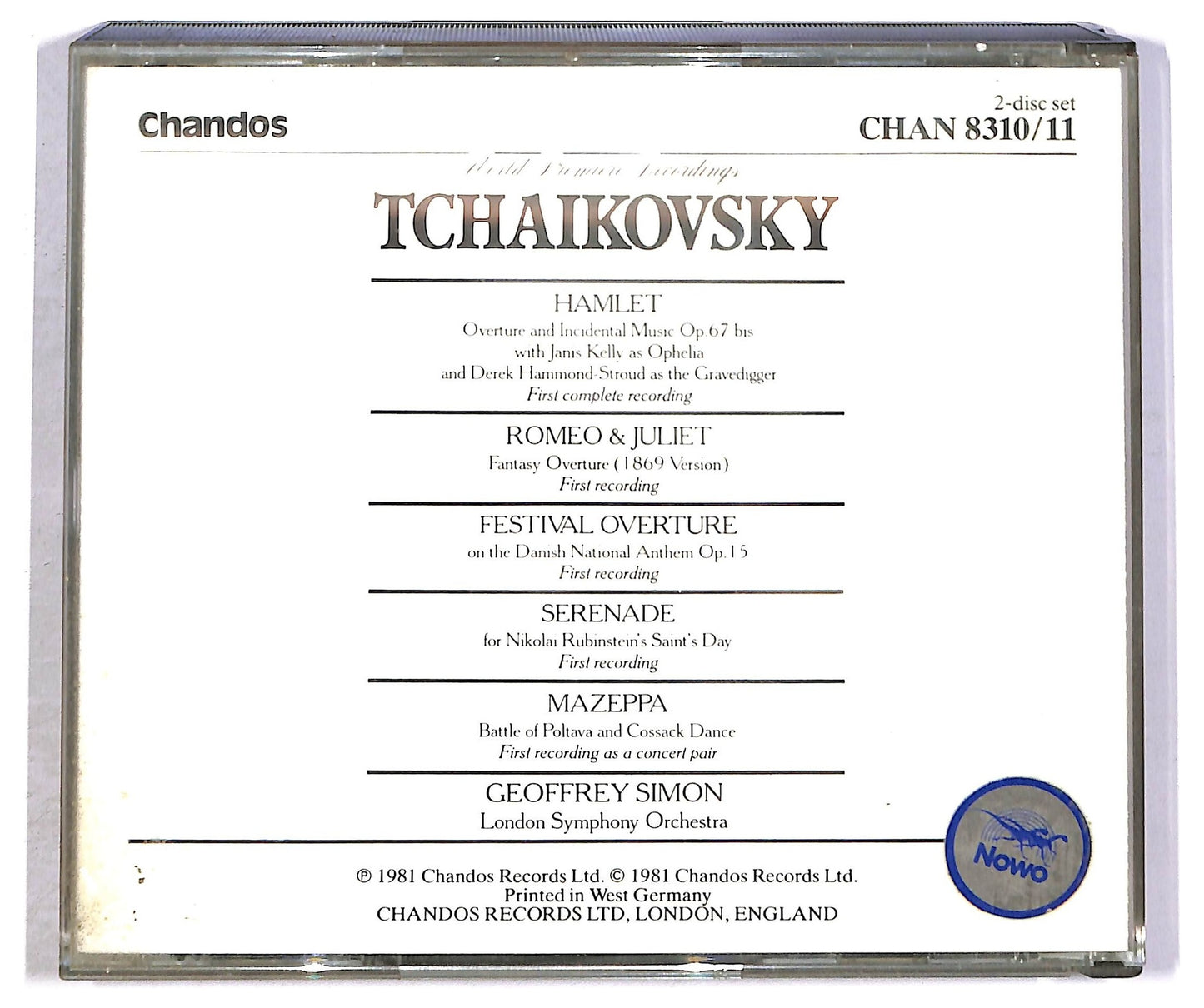 EBOND Tchaikovsky - Orchestral Music CD CD089806