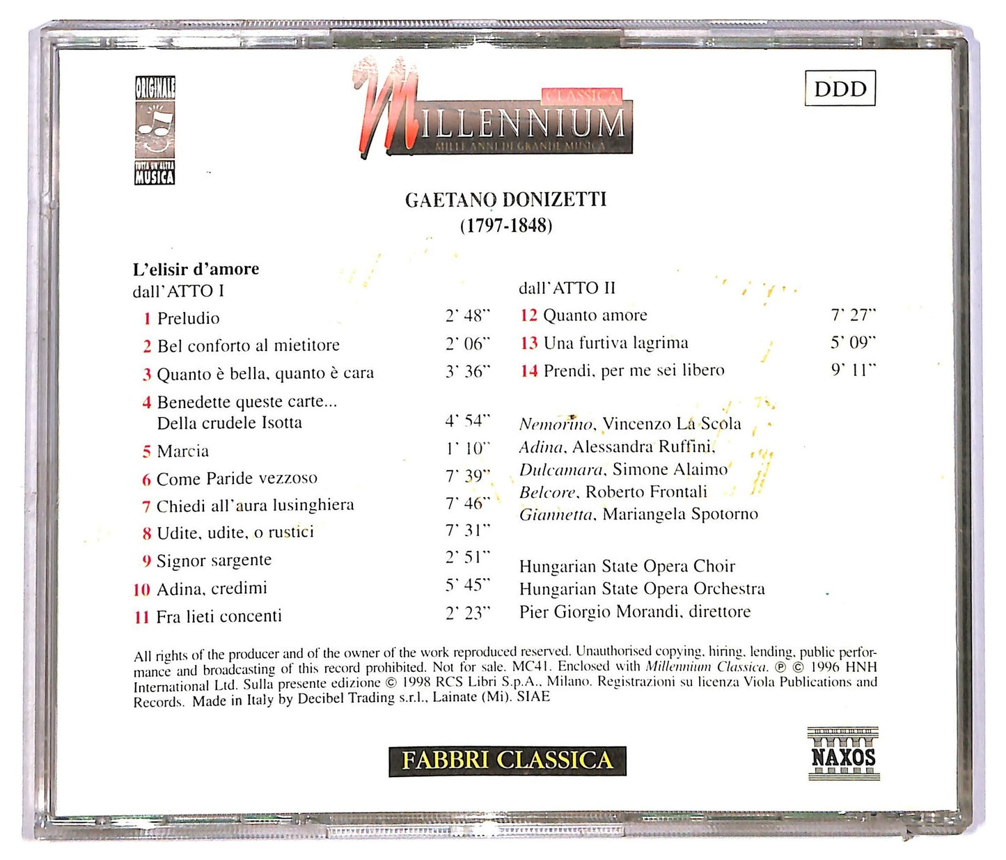 EBOND Donizetti - L'Elisir D'Amore (Pagine Celebri) CD CD089855