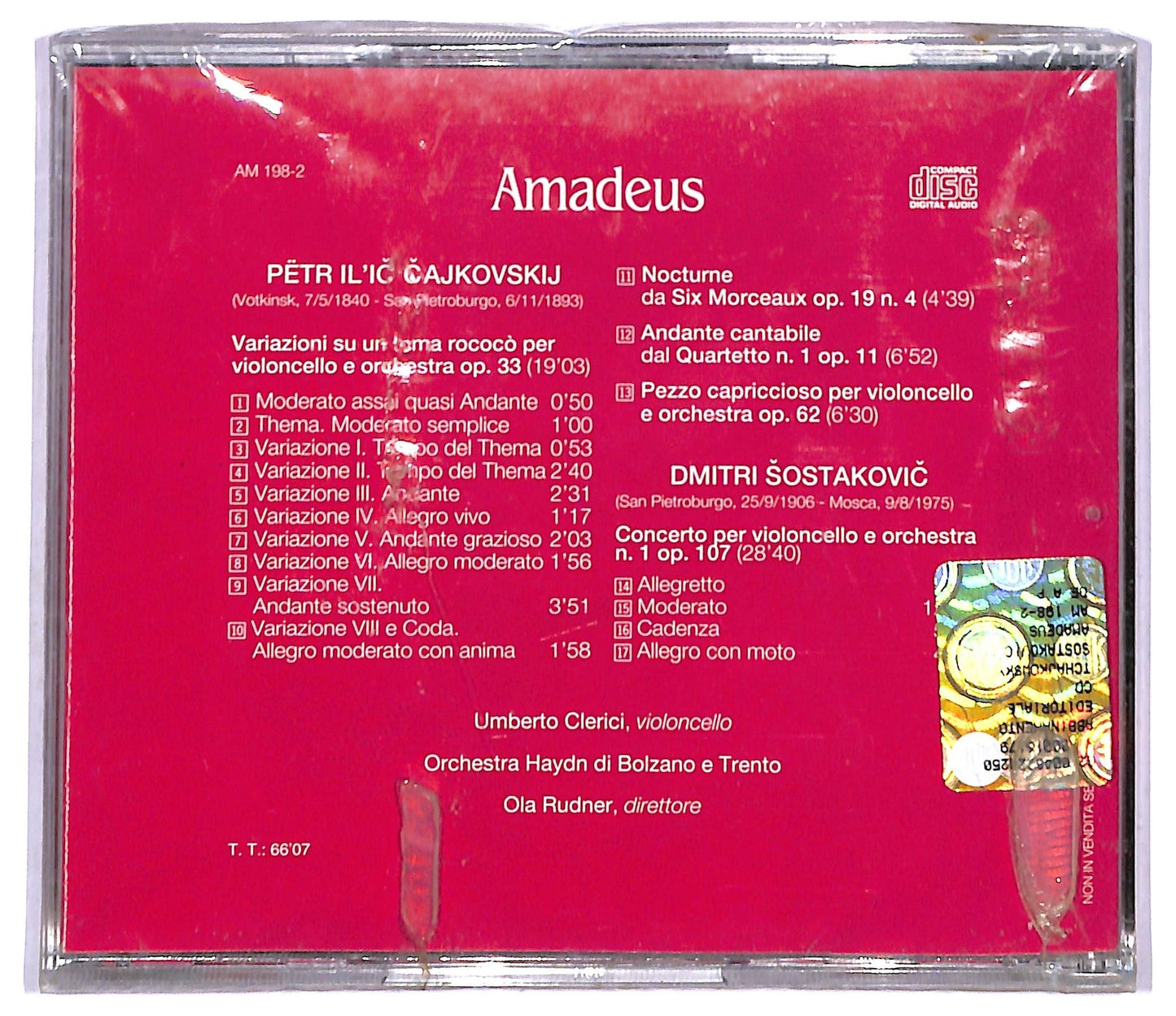 EBOND Tchaikovsky Shostakovich - Opere Per Violoncello E Orchestra CD CD089952