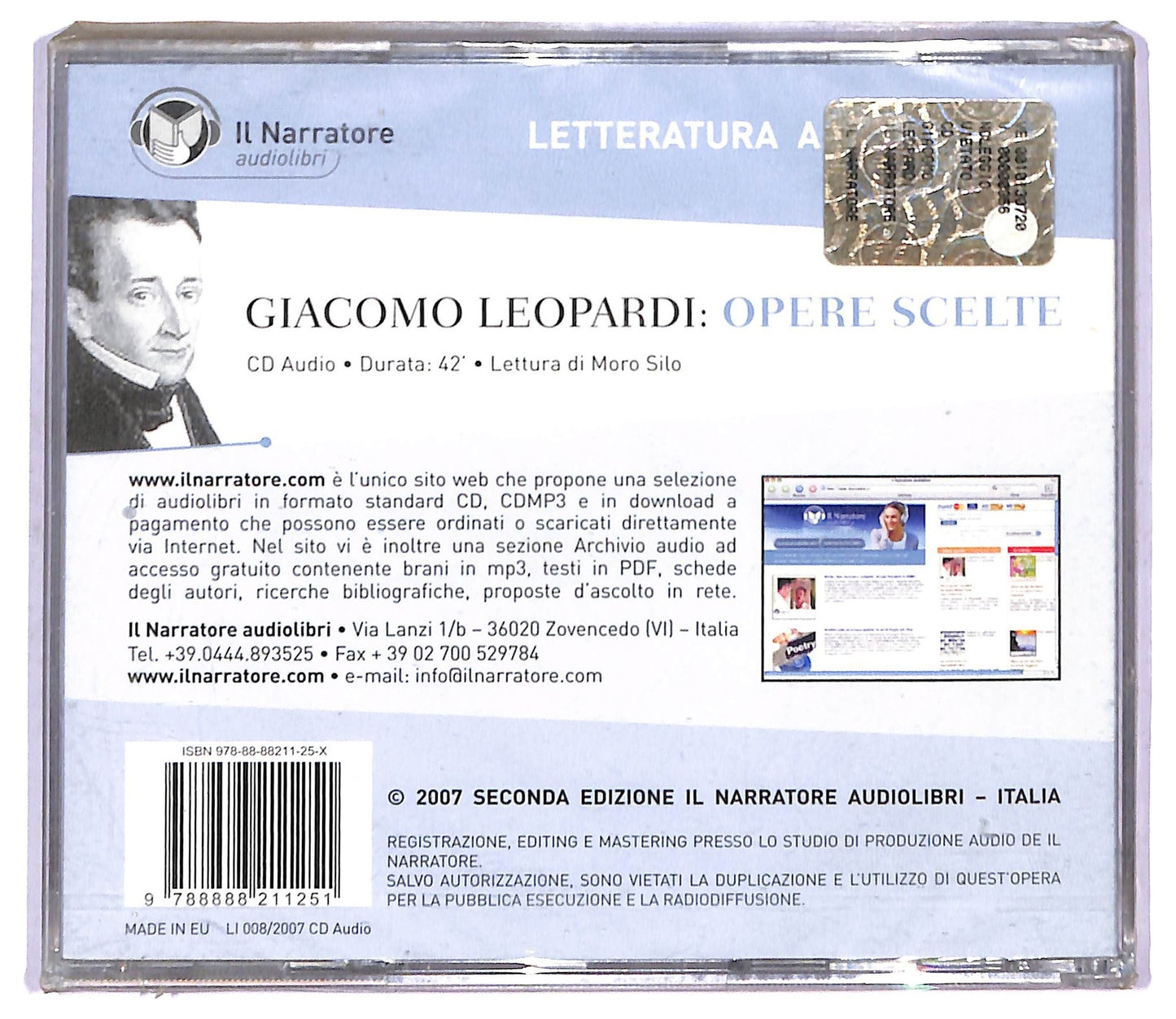 EBOND Giacomo Leopardi - Opere Scelte ( Audiolibri) CD CD089959