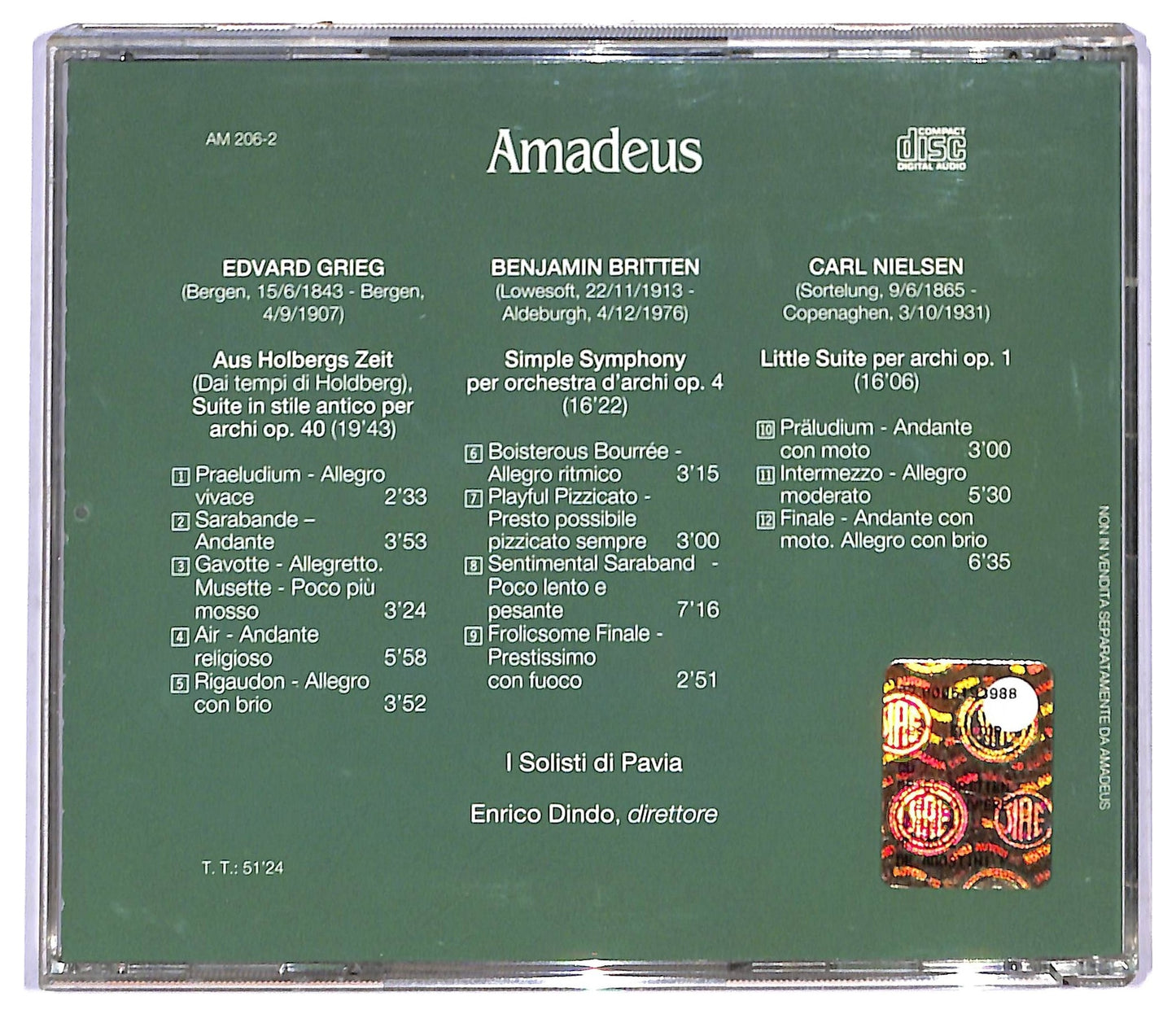 EBOND Grieg Britten Nielsen - Aus Holbergs Zeit Simple Symphony Little Suite CD CD090001