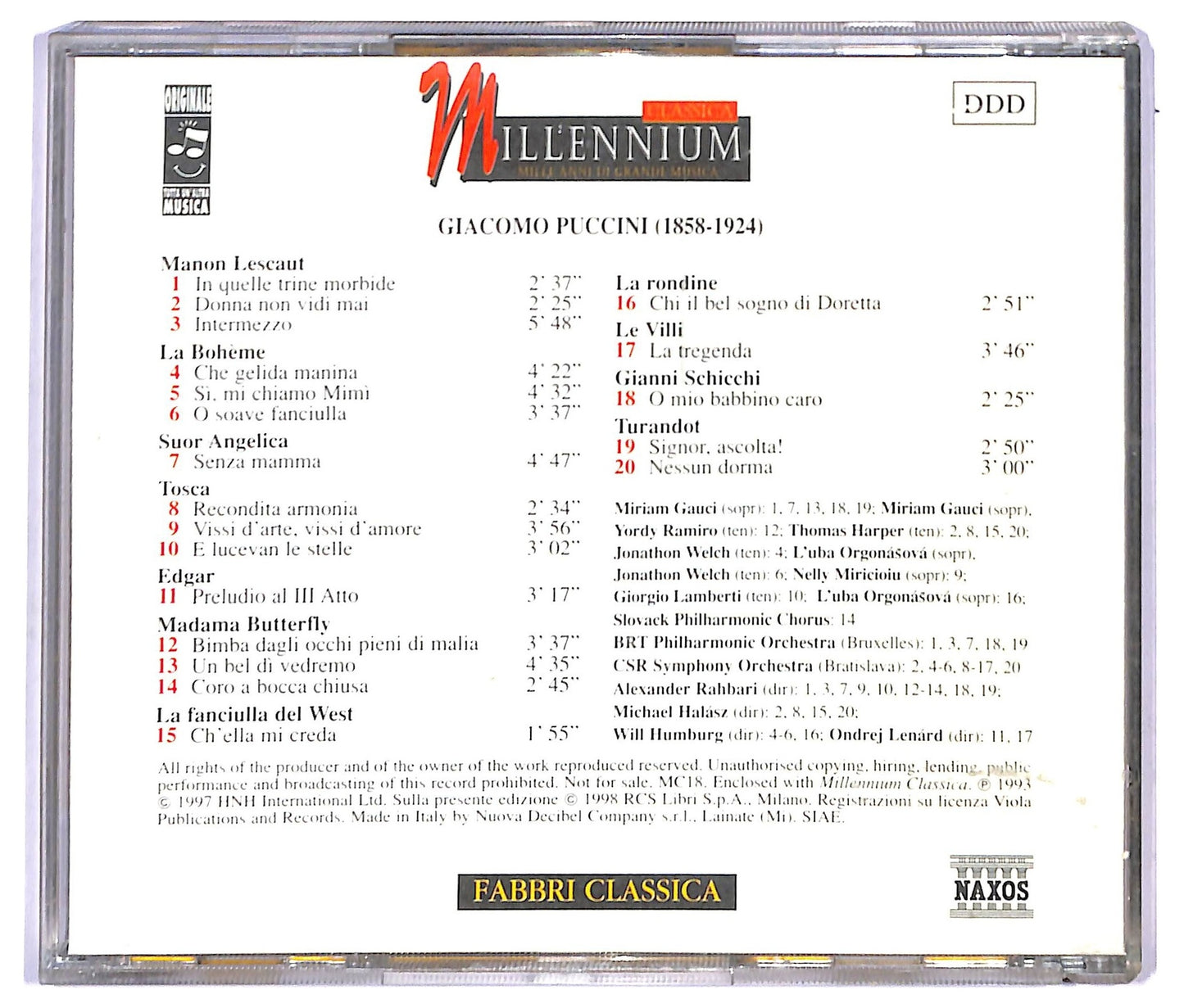 EBOND Puccini Pagine Celebri CD CD090019