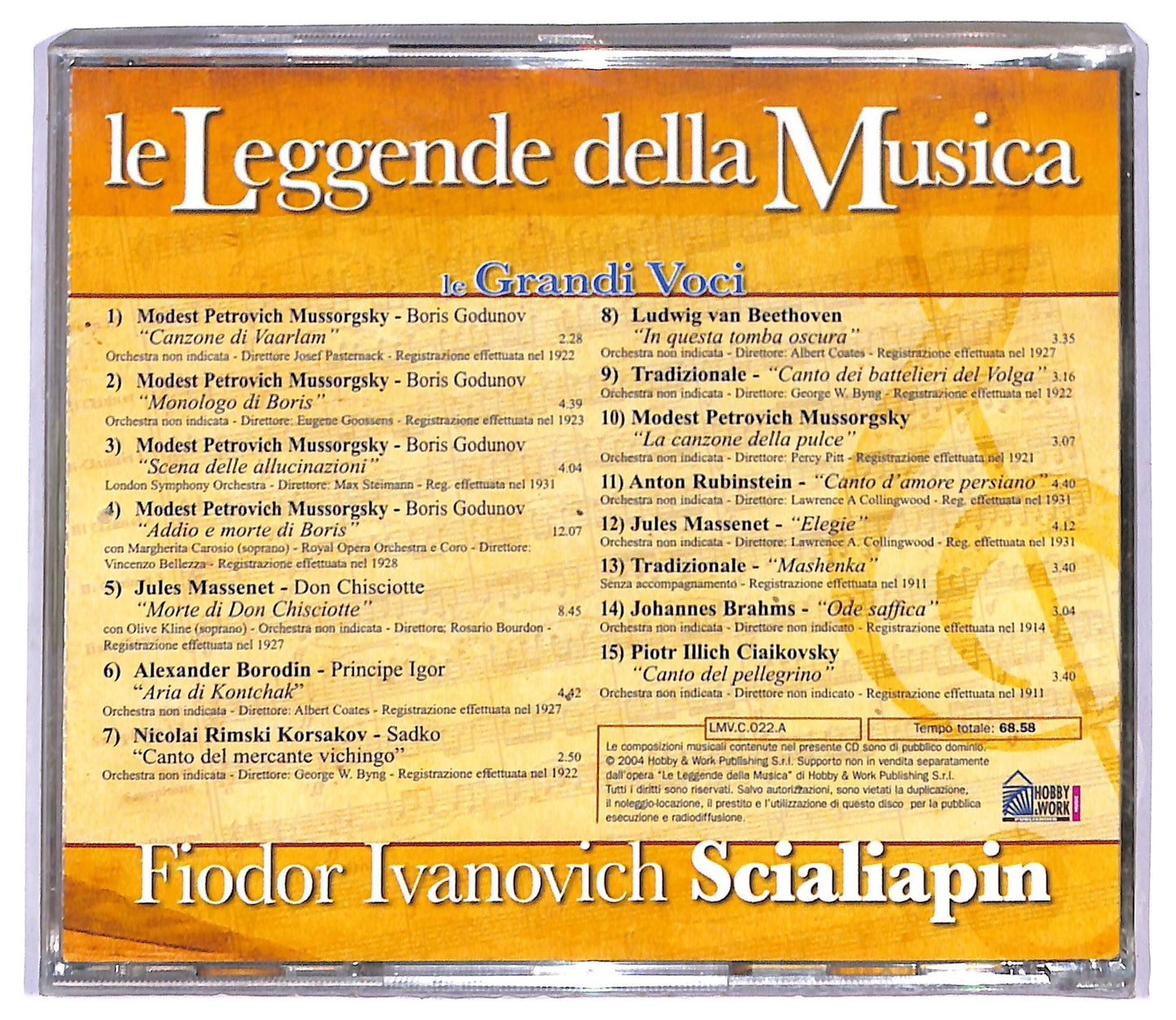 EBOND Fiodor Ivanovich Scialiapin - Le Grandi Voci CD CD090126