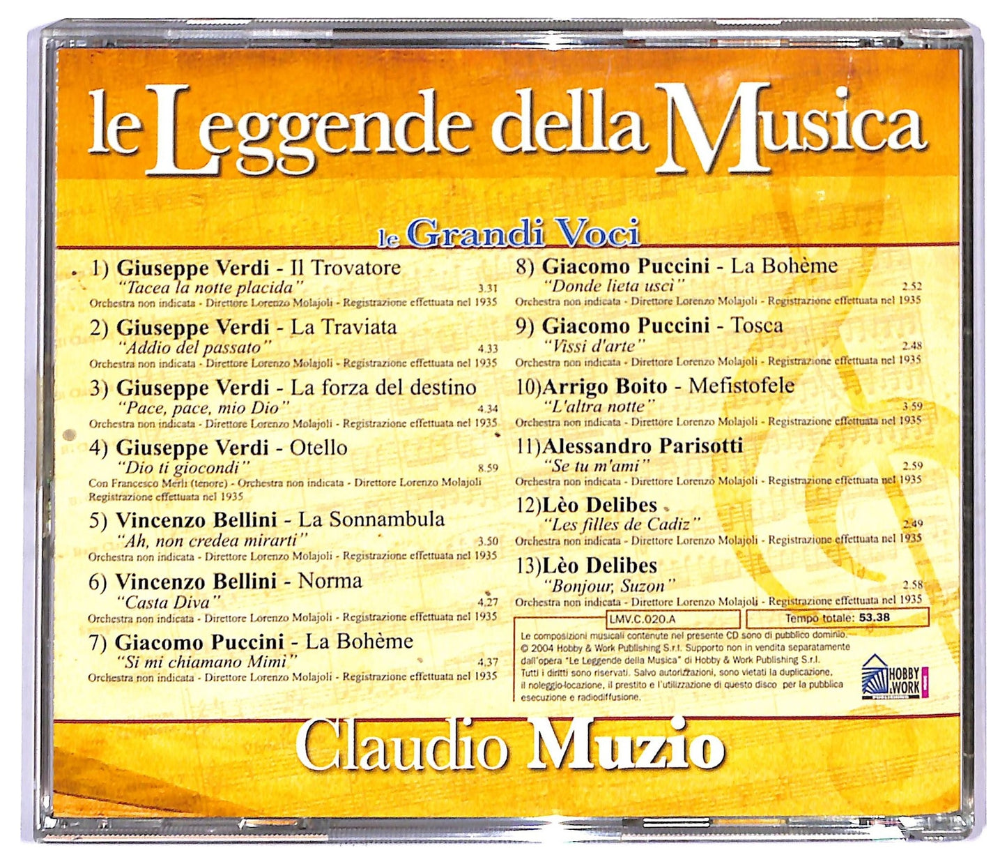 EBOND Claudia Muzio - Le Grandi Voci CD CD090202
