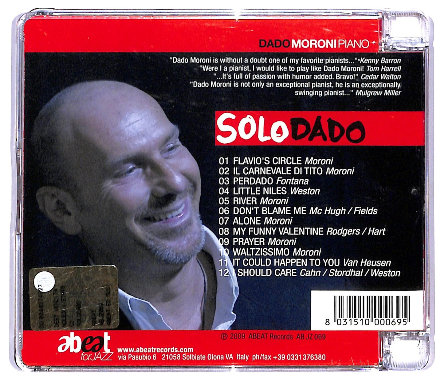 EBOND Dado Moroni - SoloDado CD CD090239