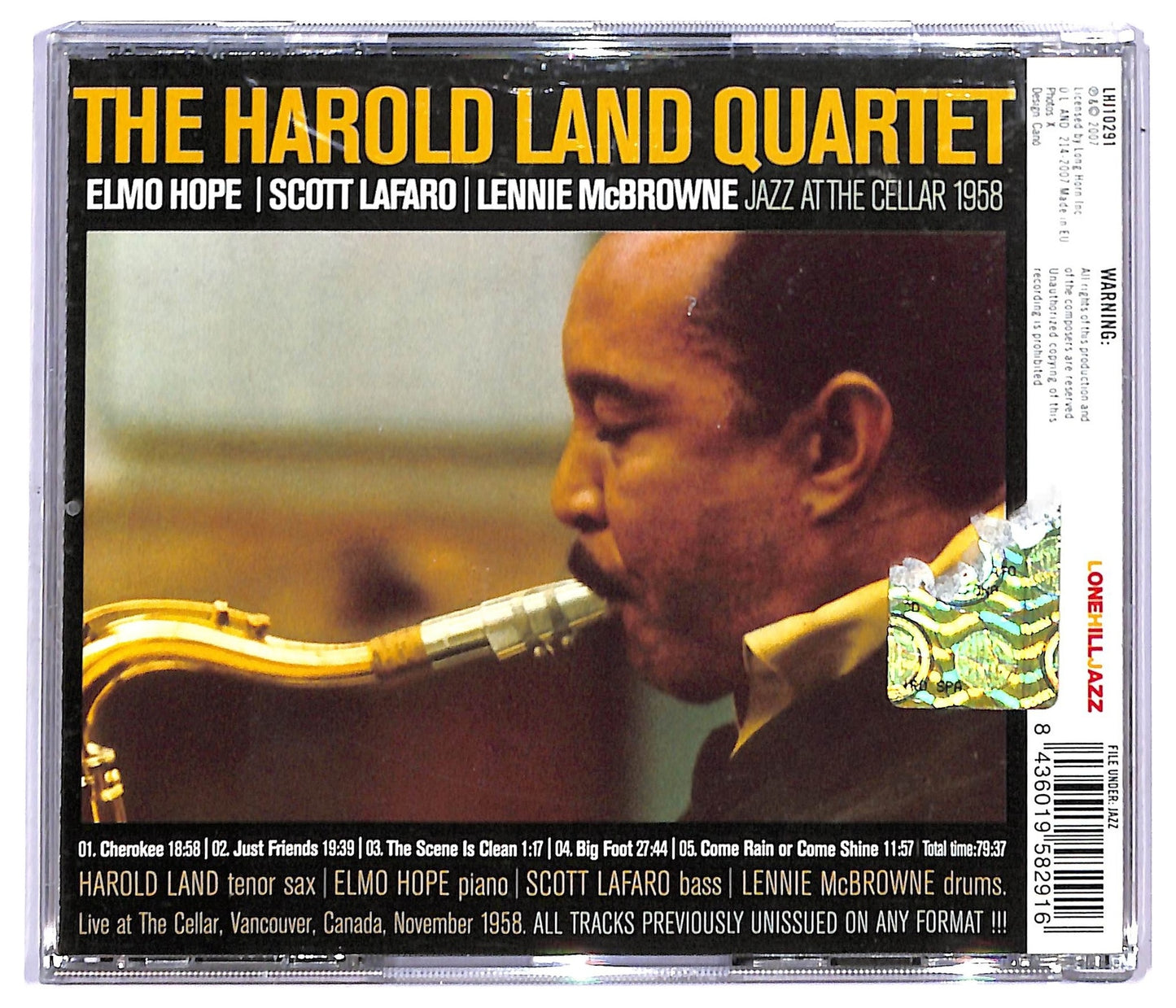 EBOND The Harold Land Quartet - Jazz At The Cellar 1958 CD CD090261
