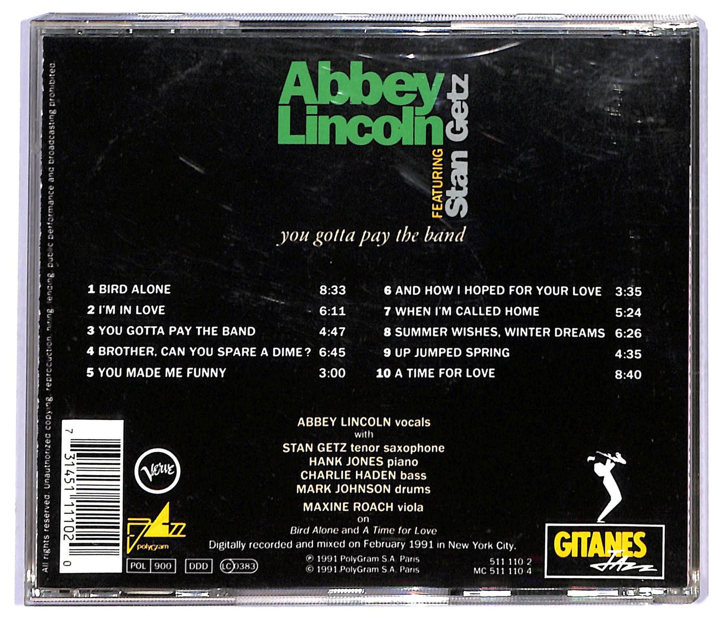 EBOND Abbey Lincoln feat Stan Getz - You Gotta Pay The Band CD CD090267