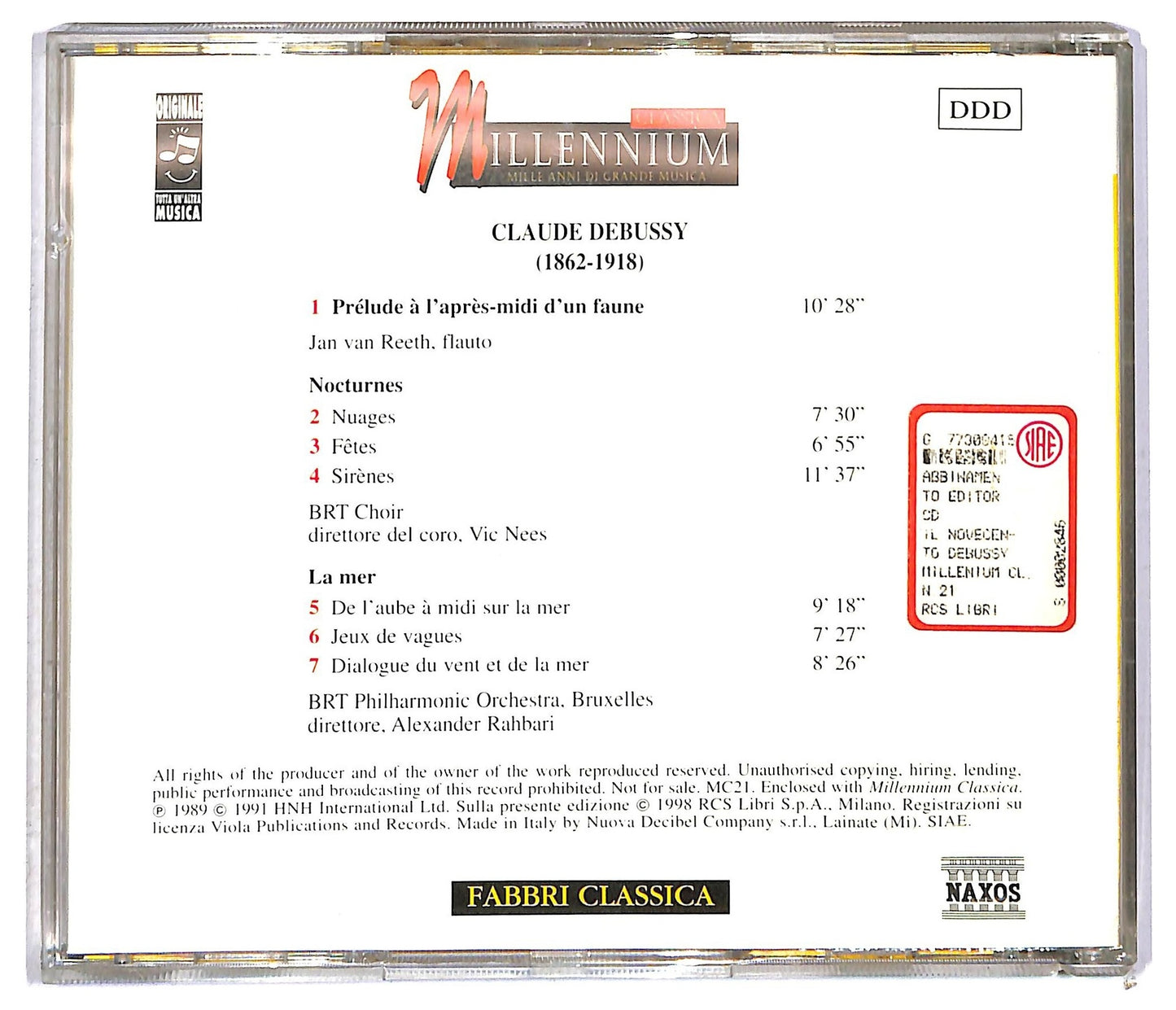 EBOND Debussy - Prelude A L'apres-midi D'un Faune CD CD090303