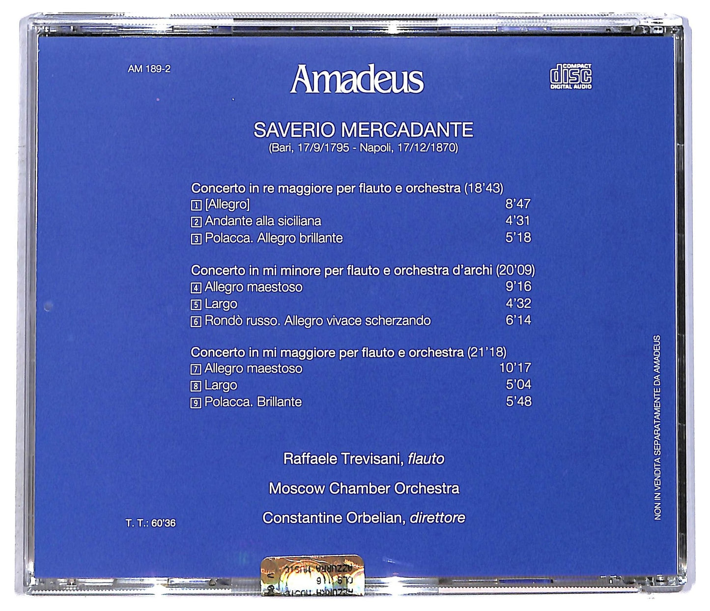 EBOND Mercadante - Concerti Per Flauto CD CD090337