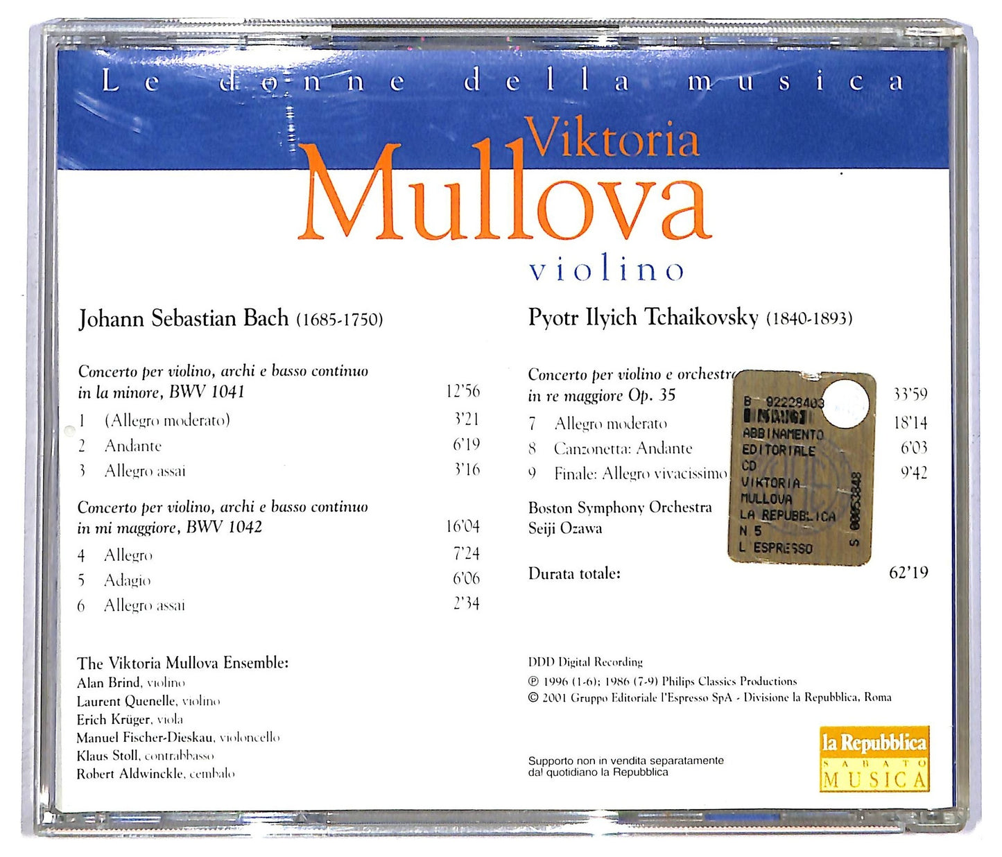 EBOND Viktoria Mullova - Violino Bach Tchaikovsky CD CD090340