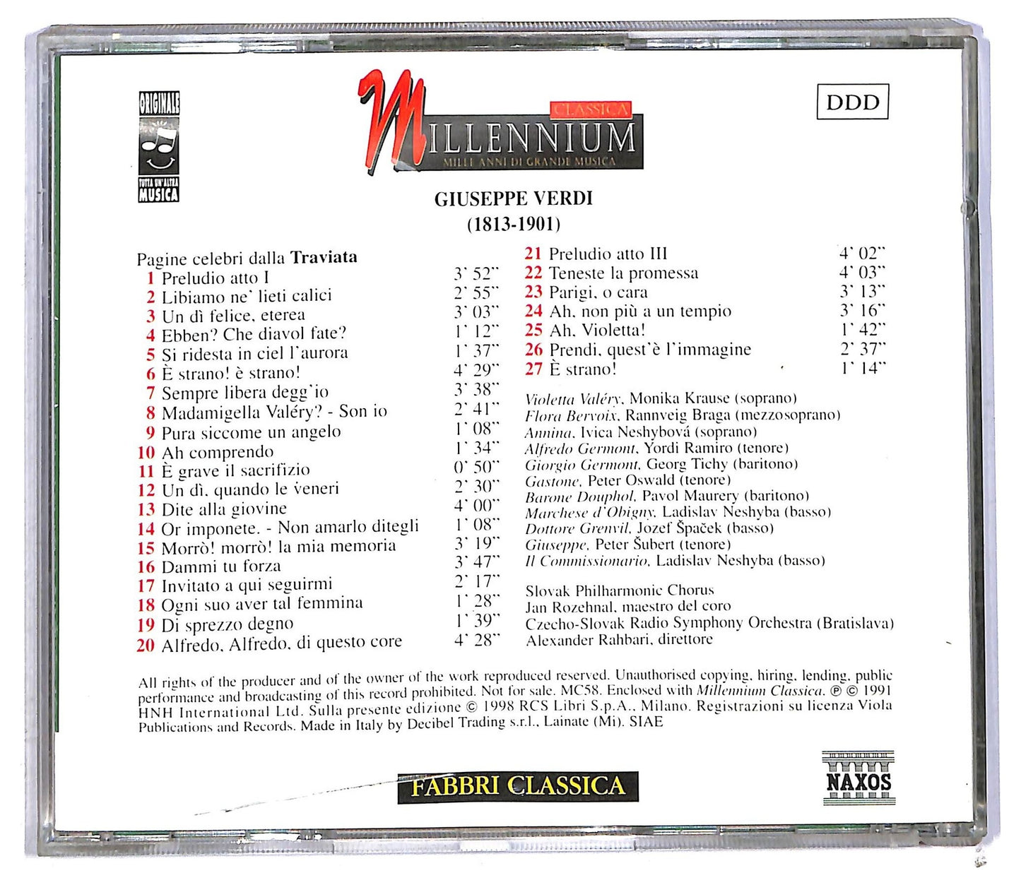 EBOND Verdi - Pagine Celebri Dalla Traviata CD CD090351