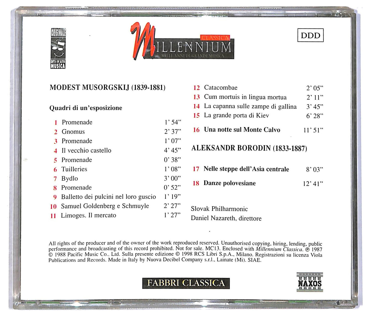 EBOND Musorgskij Borodin - Quadri Di Un'Esposizione - Una Notte Sul Monte Calvo CD CD090352