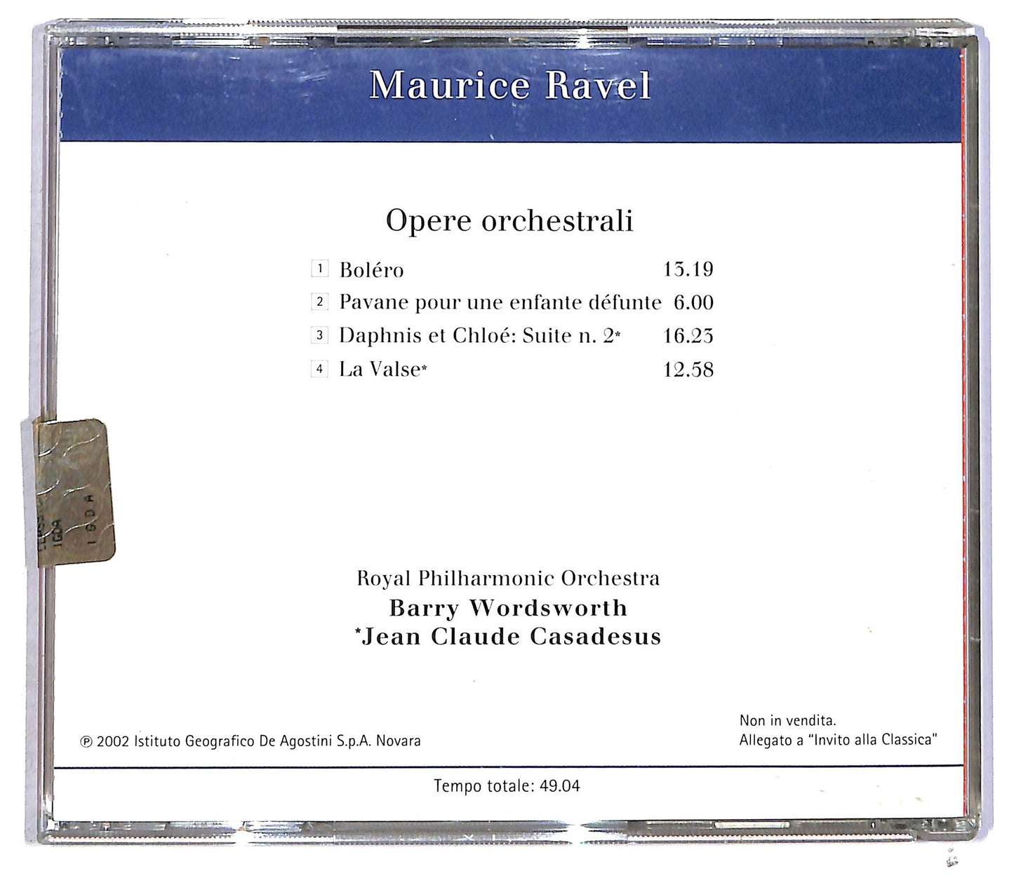 EBOND Ravel - Opere Orchestrali CD CD090421