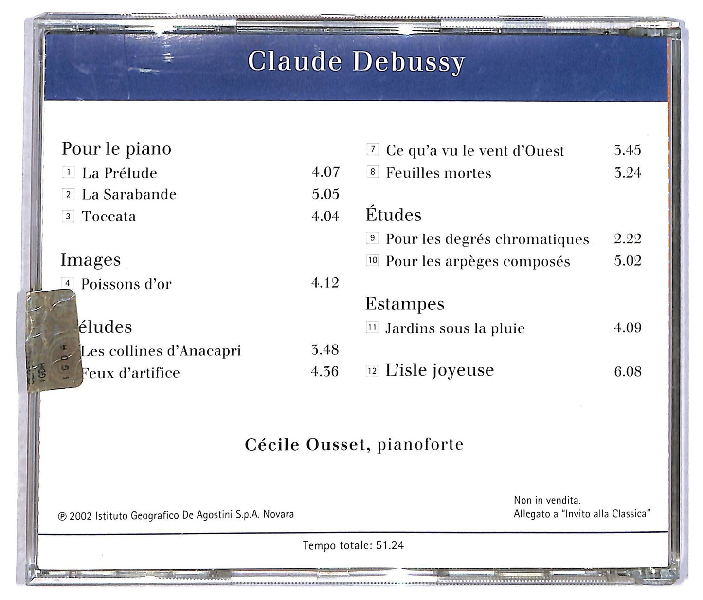 EBOND Debussy - Opere Per Pianoforte CD CD090427