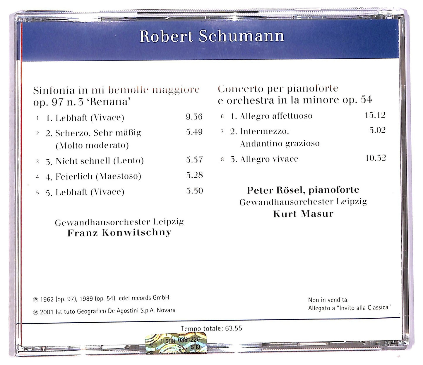 EBOND Schumann - Sinfonia N.3 Renana Concerto Per Pianoforte Op.54 CD CD090428