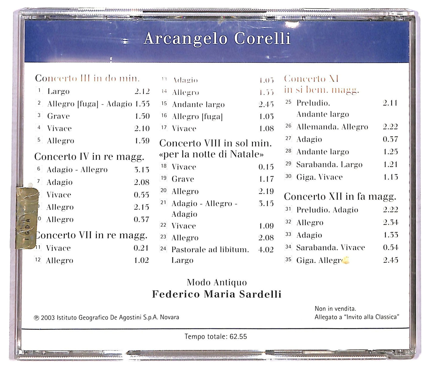 EBOND Corelli - Concerti Grossi Op. VI (Selezione) CD CD090429