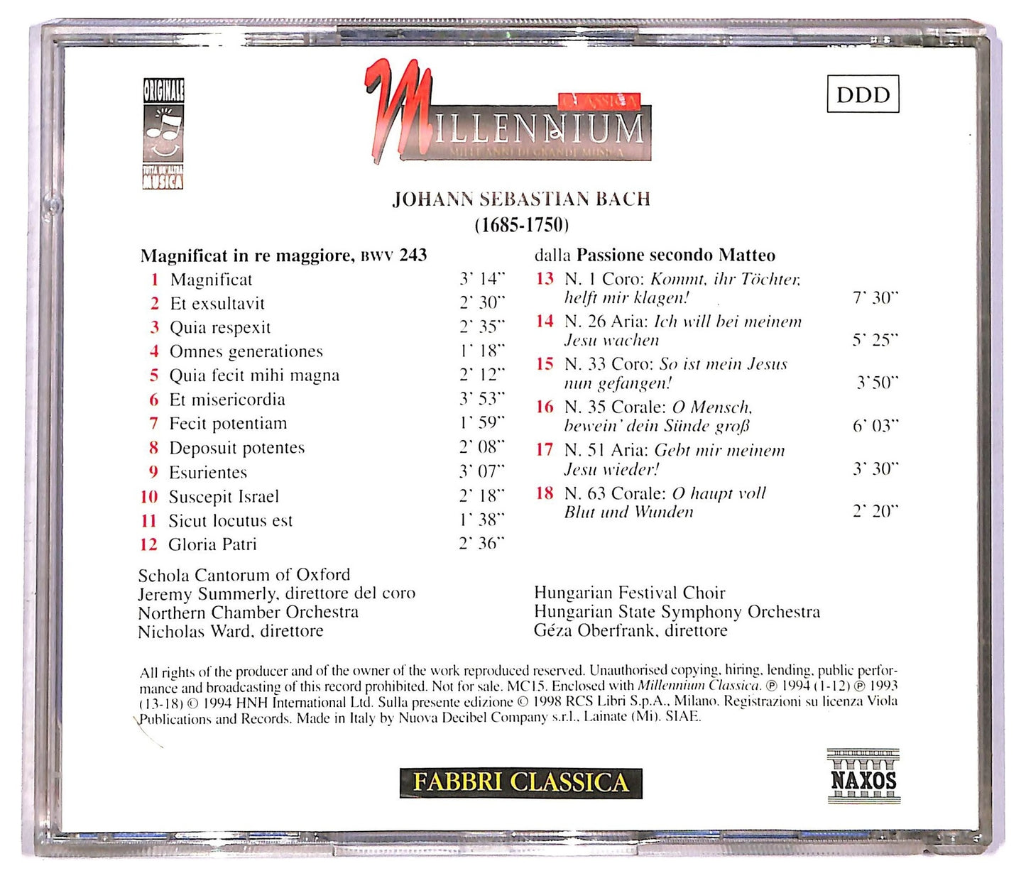 EBOND Bach - Magnificat In Re Maggiore BWV 243 CD CD090431