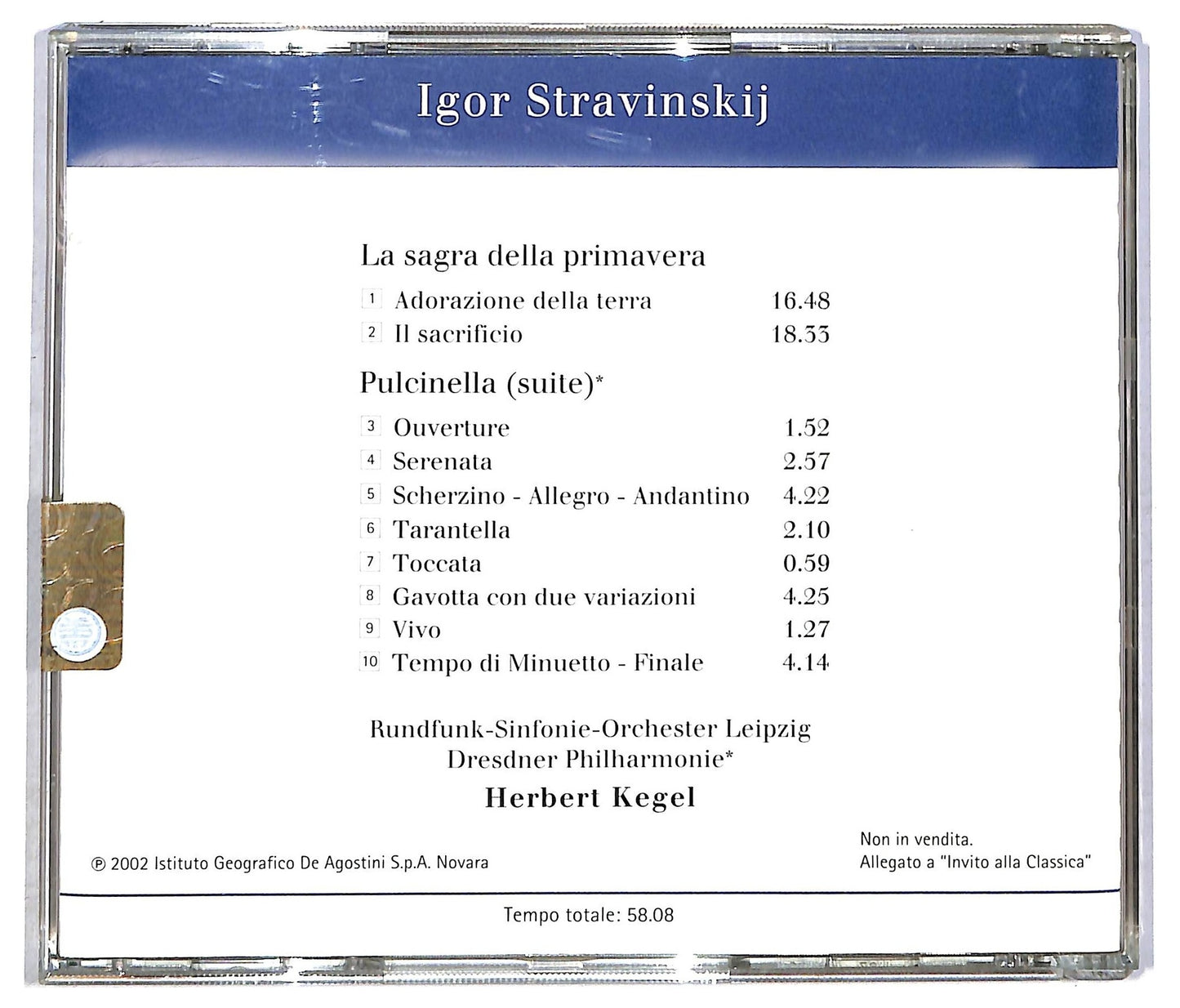 EBOND Stravinskij - La Sagra Della Primavera Pulcinella (Suite) CD CD090525