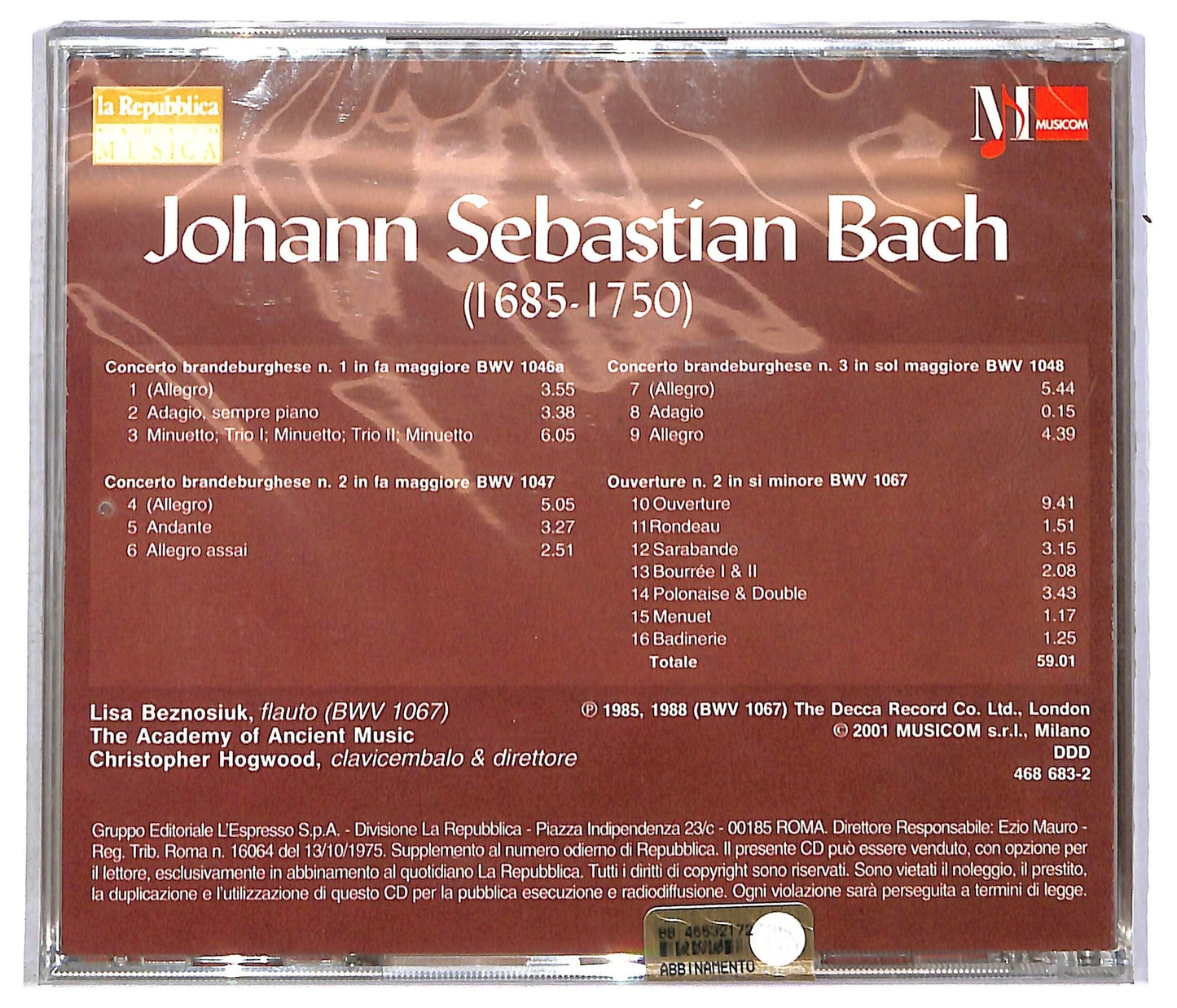 EBOND Christopher Hogwood - Concerti Brandeburghesi Nn. 1,2 & 3 CD CD090603