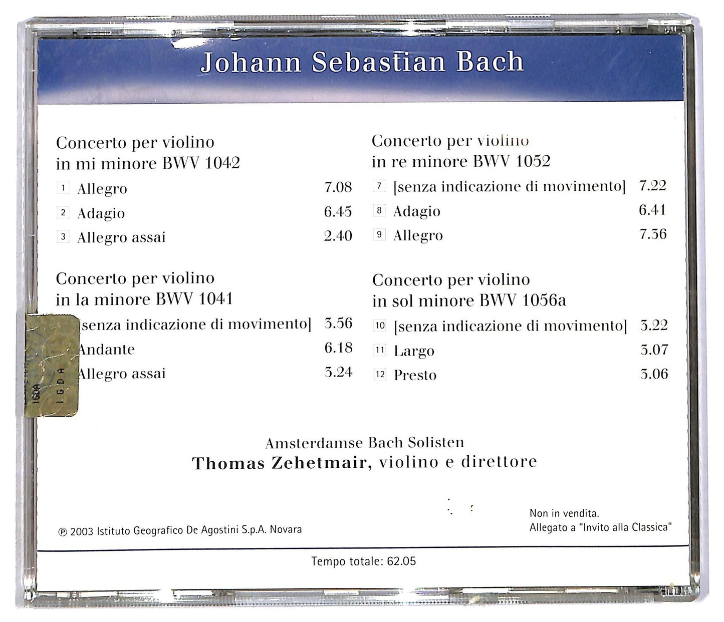 EBOND Bach - Concerti Per Violino CD CD090604