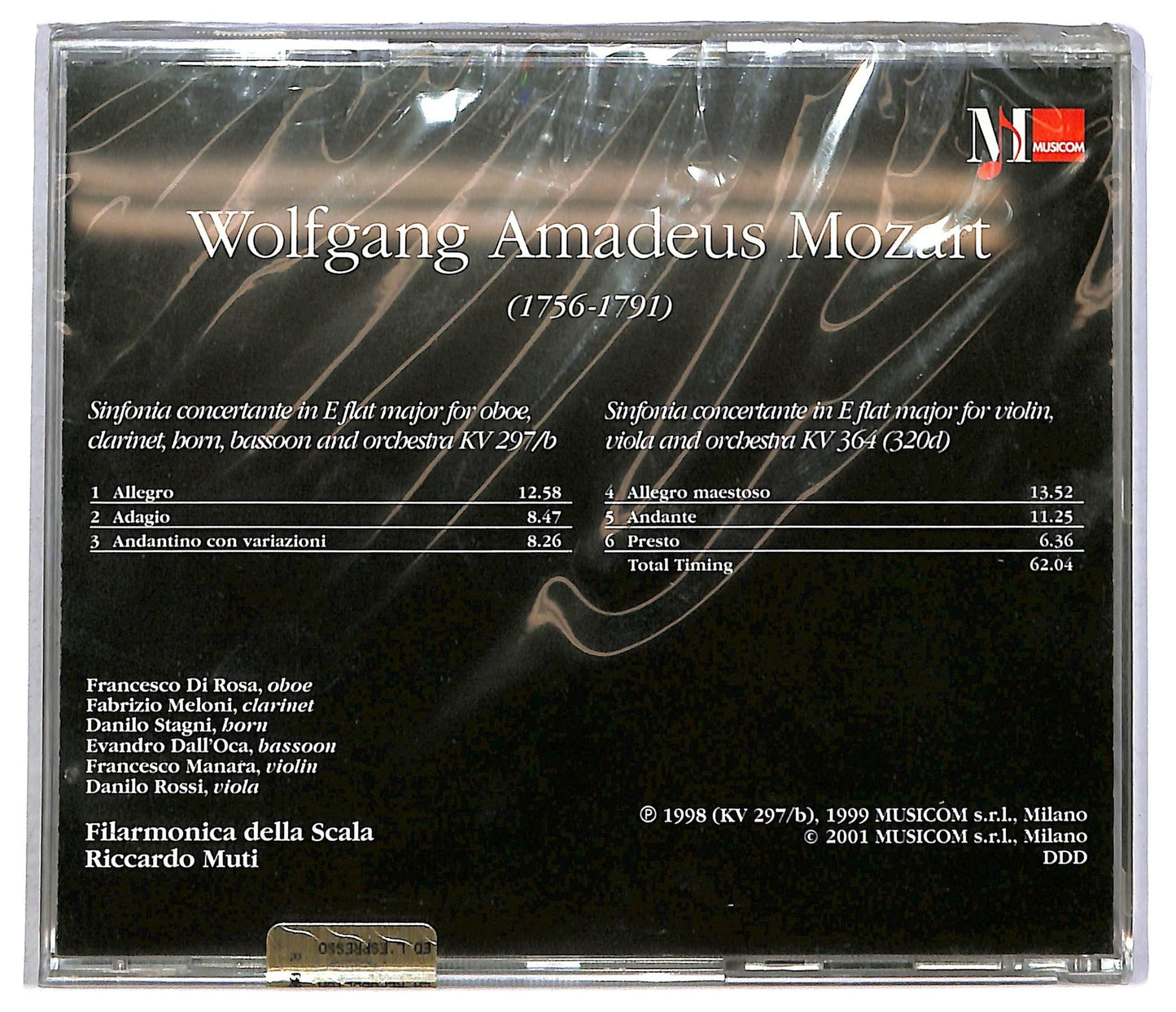 EBOND Mozart Riccardo Muti - Sinfonie Concertanti KV 297/B & KV 364 CD CD090642