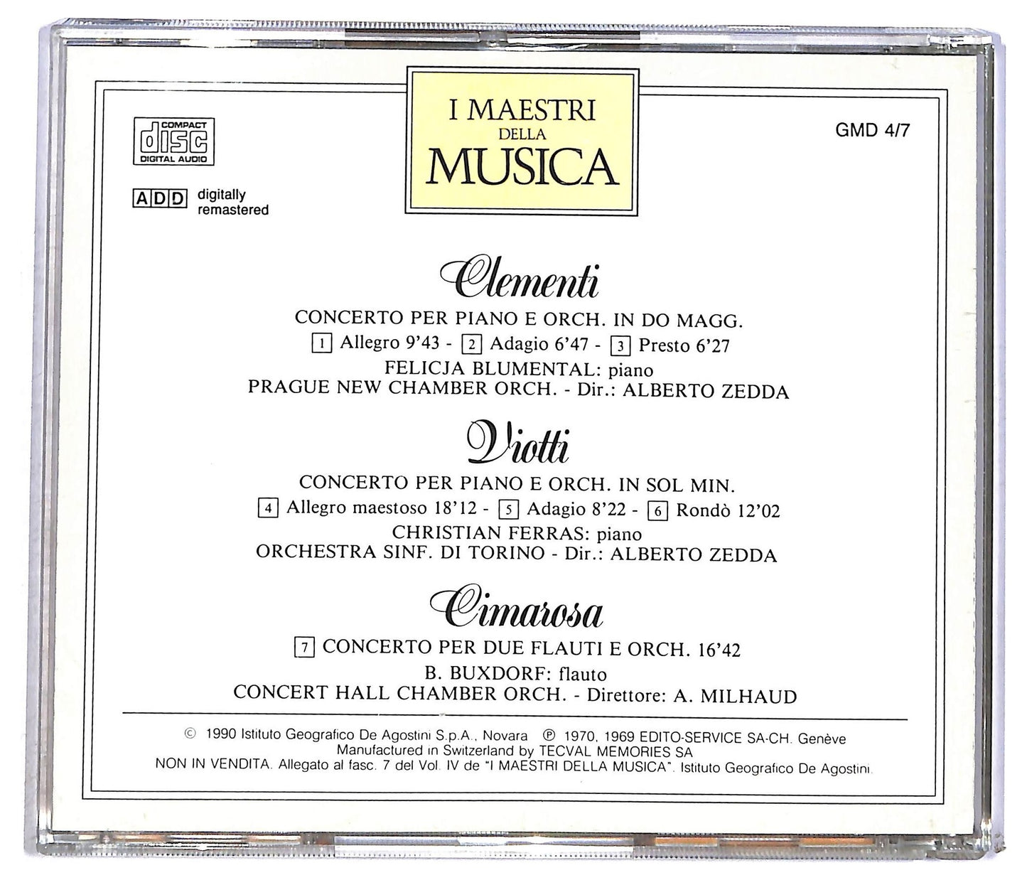 EBOND Clementi Viotti Cimarosa - Concerto Per Piano E Orch. In Do Magg CD CD090706