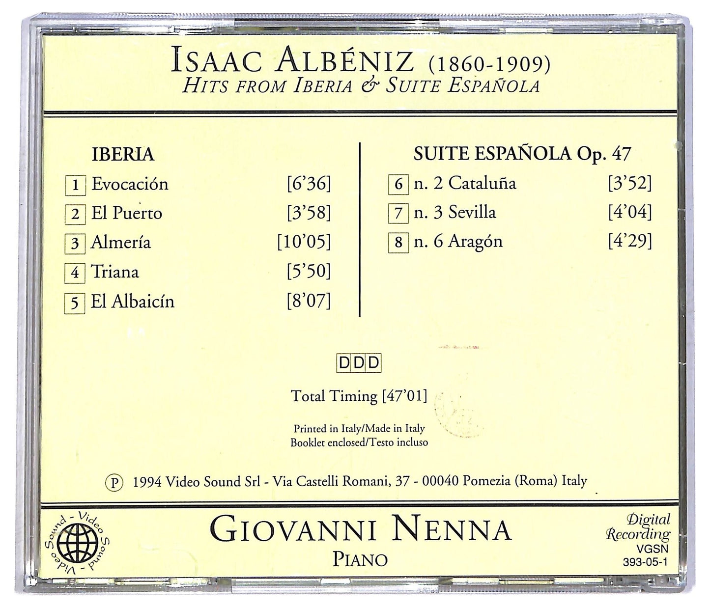 EBOND Isaac Albeniz - Hits from Iberia & Suite Espanola CD CD090708
