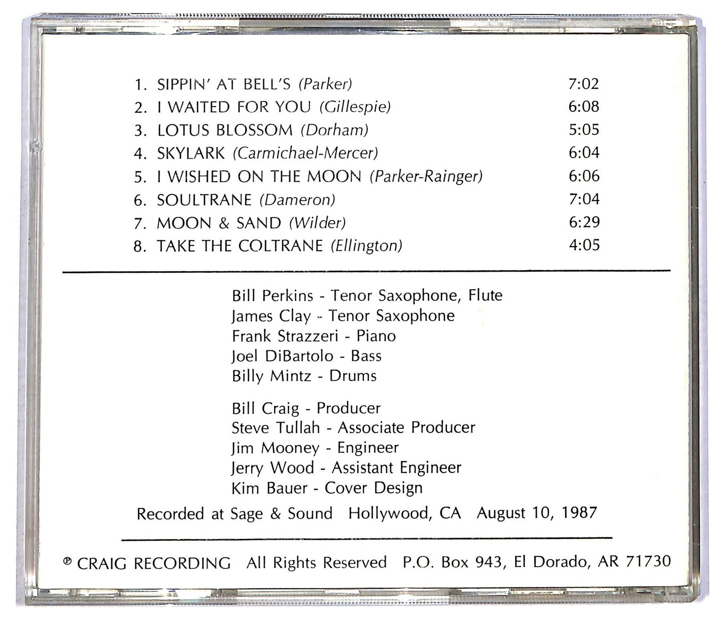 EBOND Bill Perkins - James Clay Quintet - The Right Chemistry CD CD090716