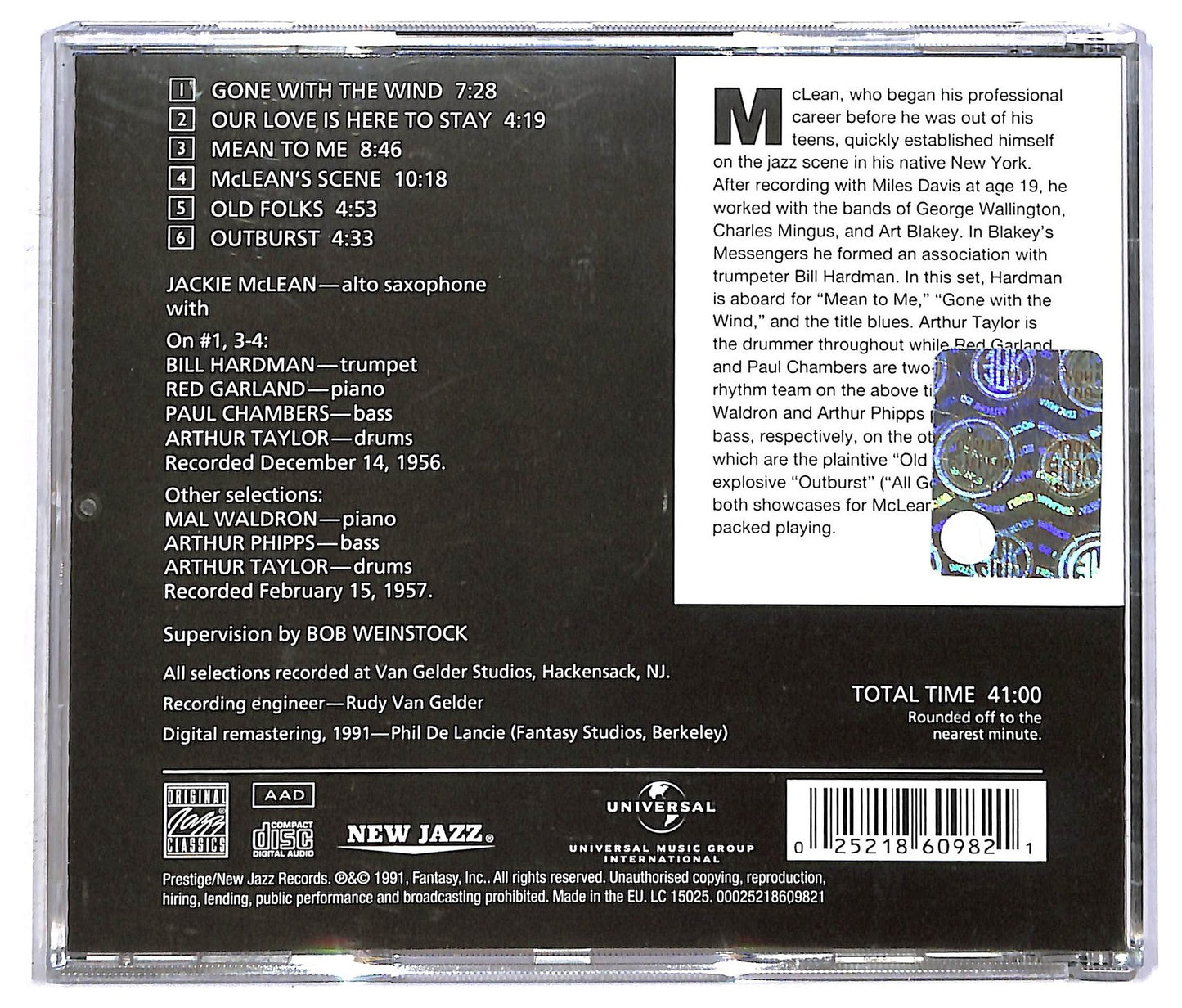 EBOND Jackie McLean - McLean's Scene CD CD090730