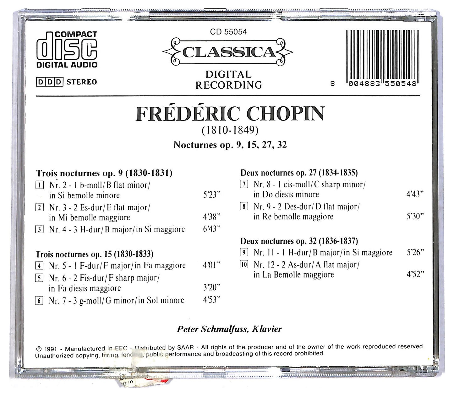 EBOND Frederic Chopin - Nocturnes Op. 9,15,27,30 CD CD090744