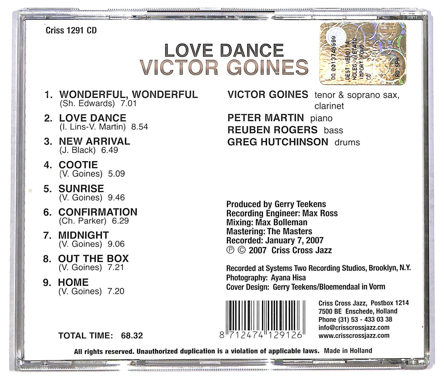 EBOND Victor Goines - Love Dance CD CD090754