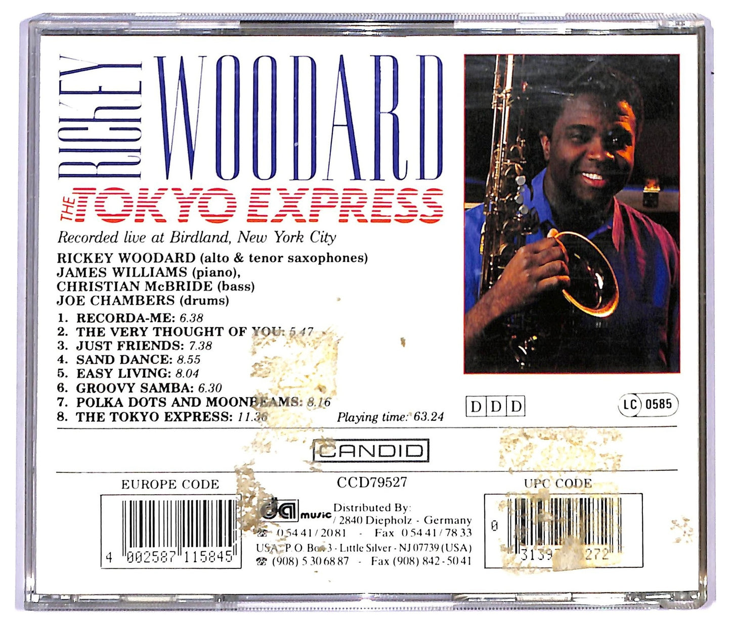 EBOND Rickey Woodard -The Tokyo Express CD CD090818