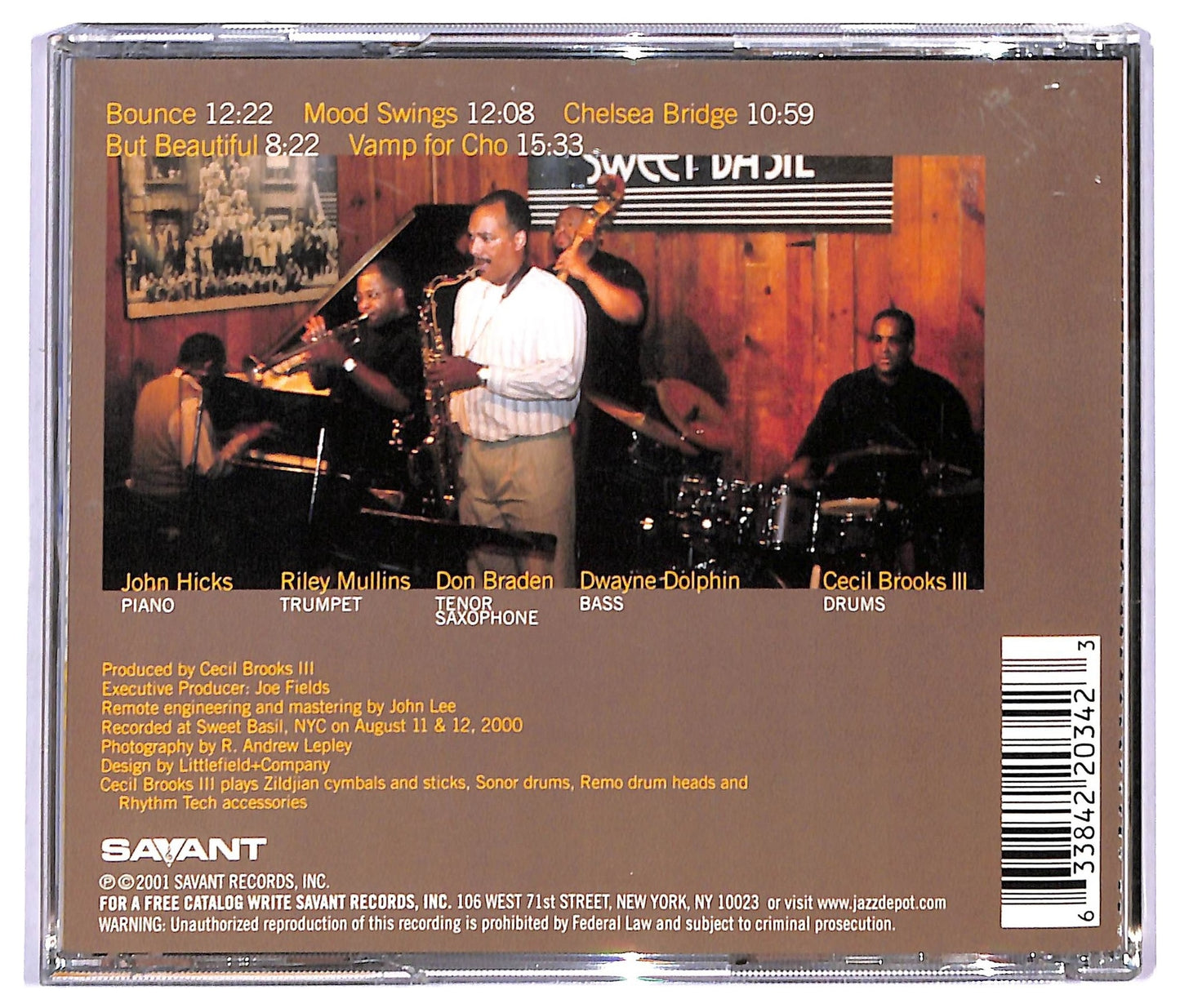 EBOND Cecil Brooks III - Live At Sweet Basil CD CD090843