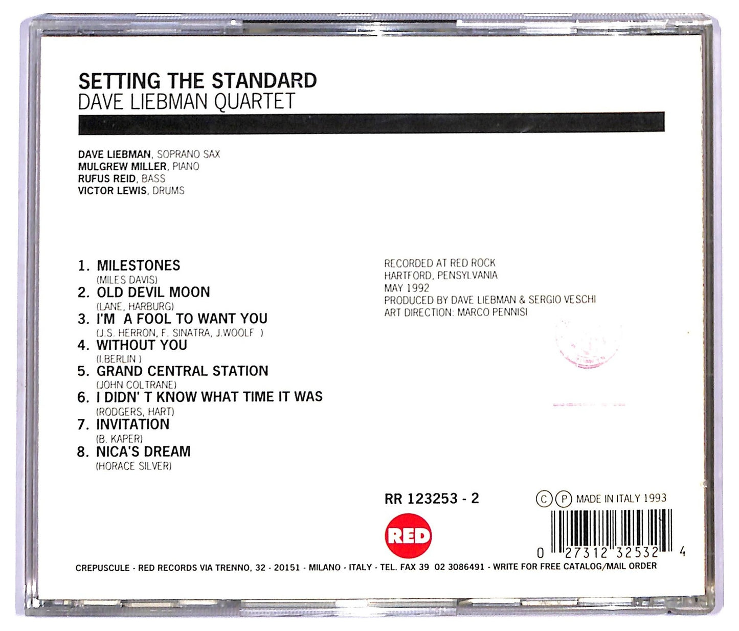 EBOND Dave Liebman Quartet - Setting The Standard CD CD090901