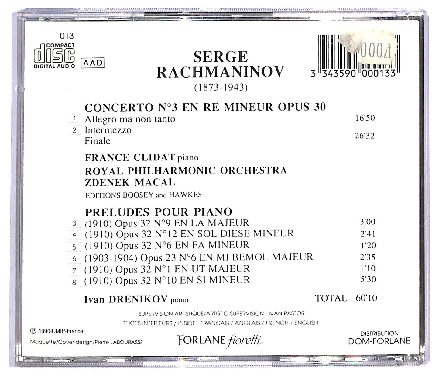 EBOND Rachmaninov - Concerto Pour Piano Et Orchestre No.3 CD CD090927