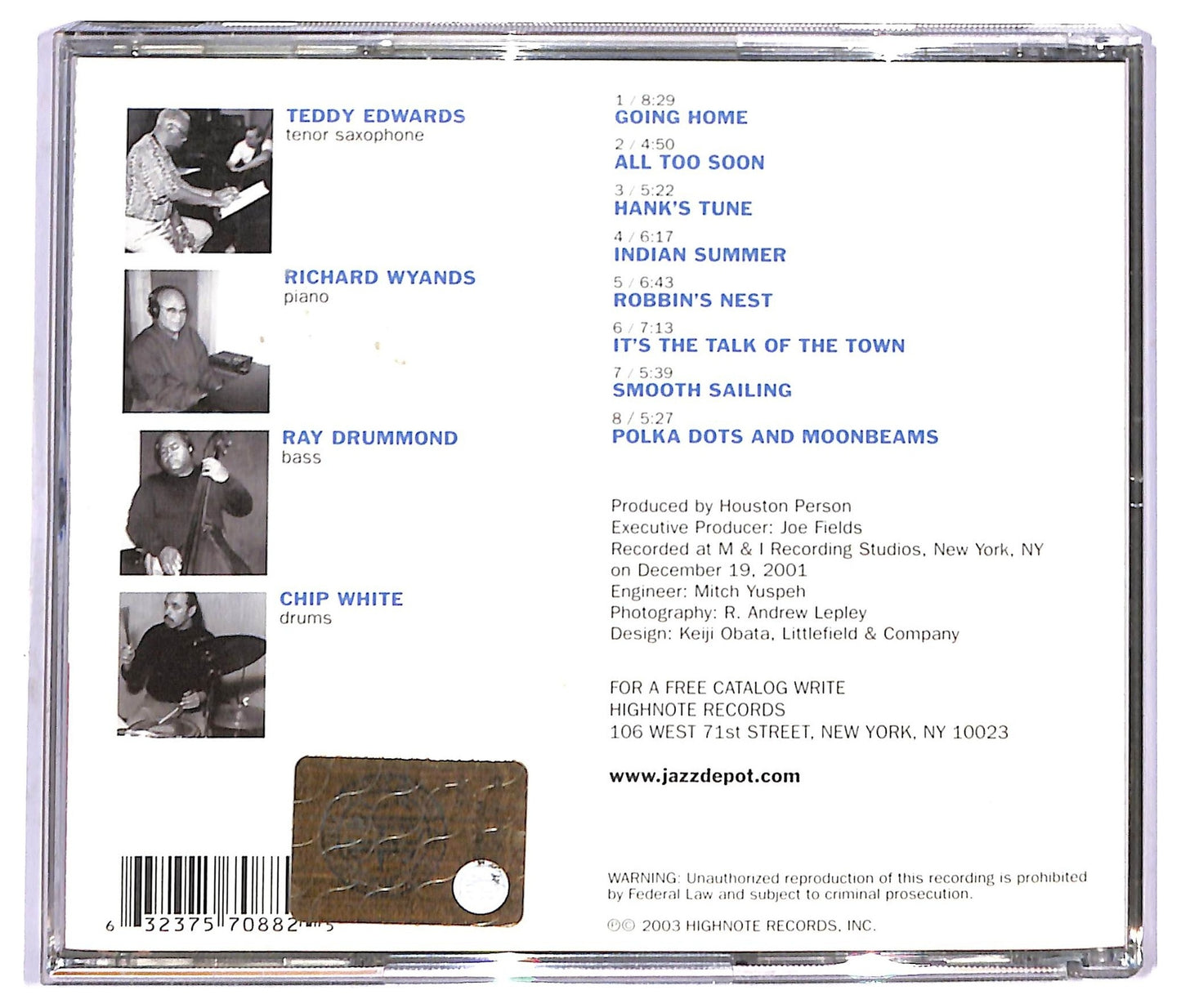 EBOND Teddy Edwards - Smooth Sailing CD CD090942