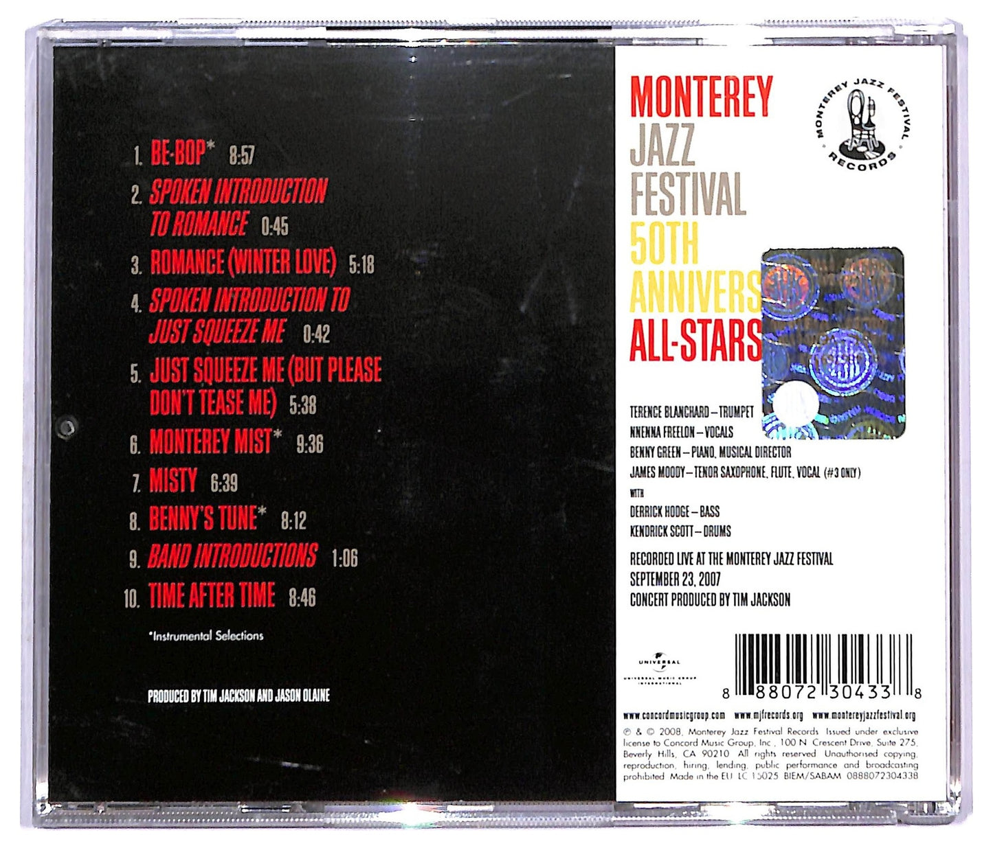 EBOND Monterey Jazz Festival - Live At The 2007 Monterey Jazz Festival CD CD091004