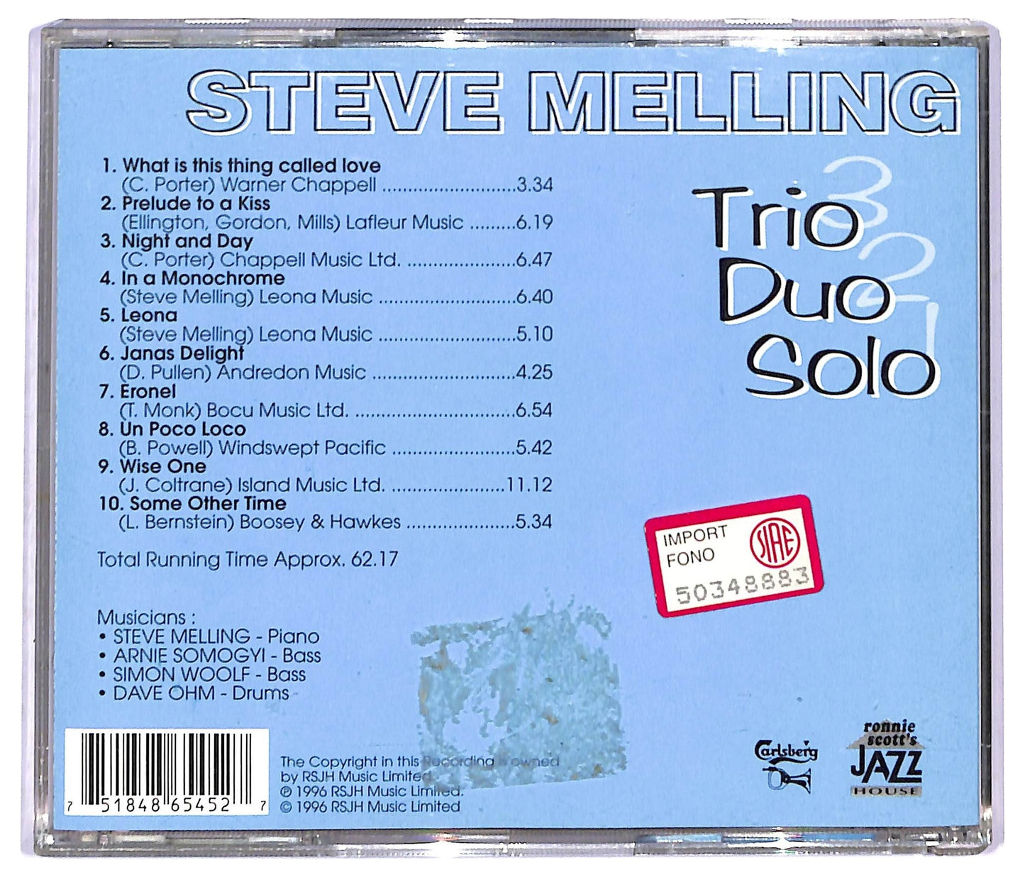 EBOND Steve Melling -Trio Duo Solo 3 2 1 CD CD091008