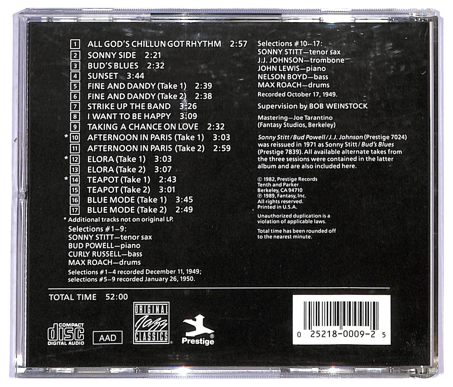 EBOND Sonny Stitt Bud Powell J.J. Johnson - Sonny Stitt Bud Powell J.J. Johnson CD CD091010