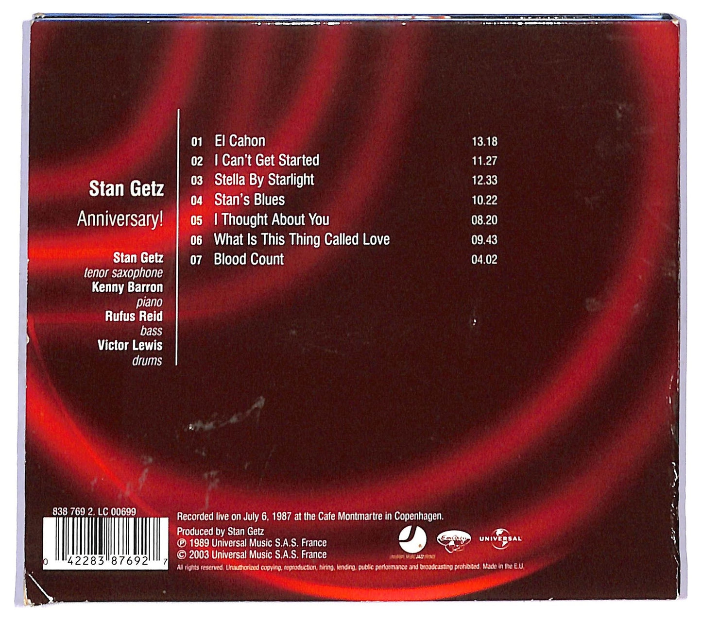 EBOND Stan Getz - Anniversary! CD CD091011