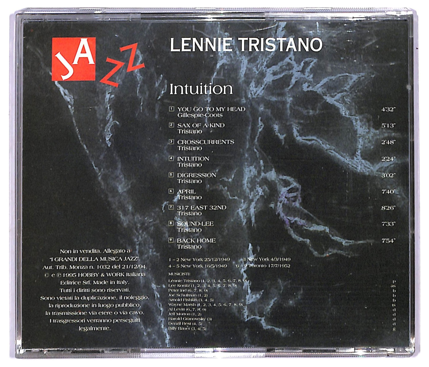 EBOND Lennie Tristano - Melinee Intuiton CD CD091042