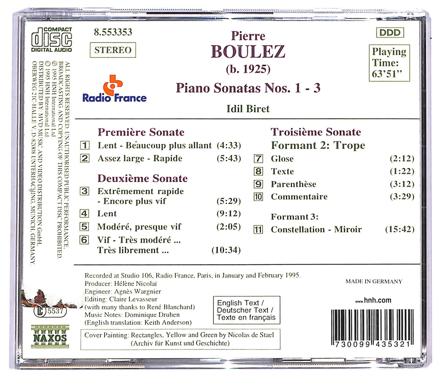 EBOND Boulez - Idil Biret - Piano Sonatas Nos. 1 - 3 CD CD091050